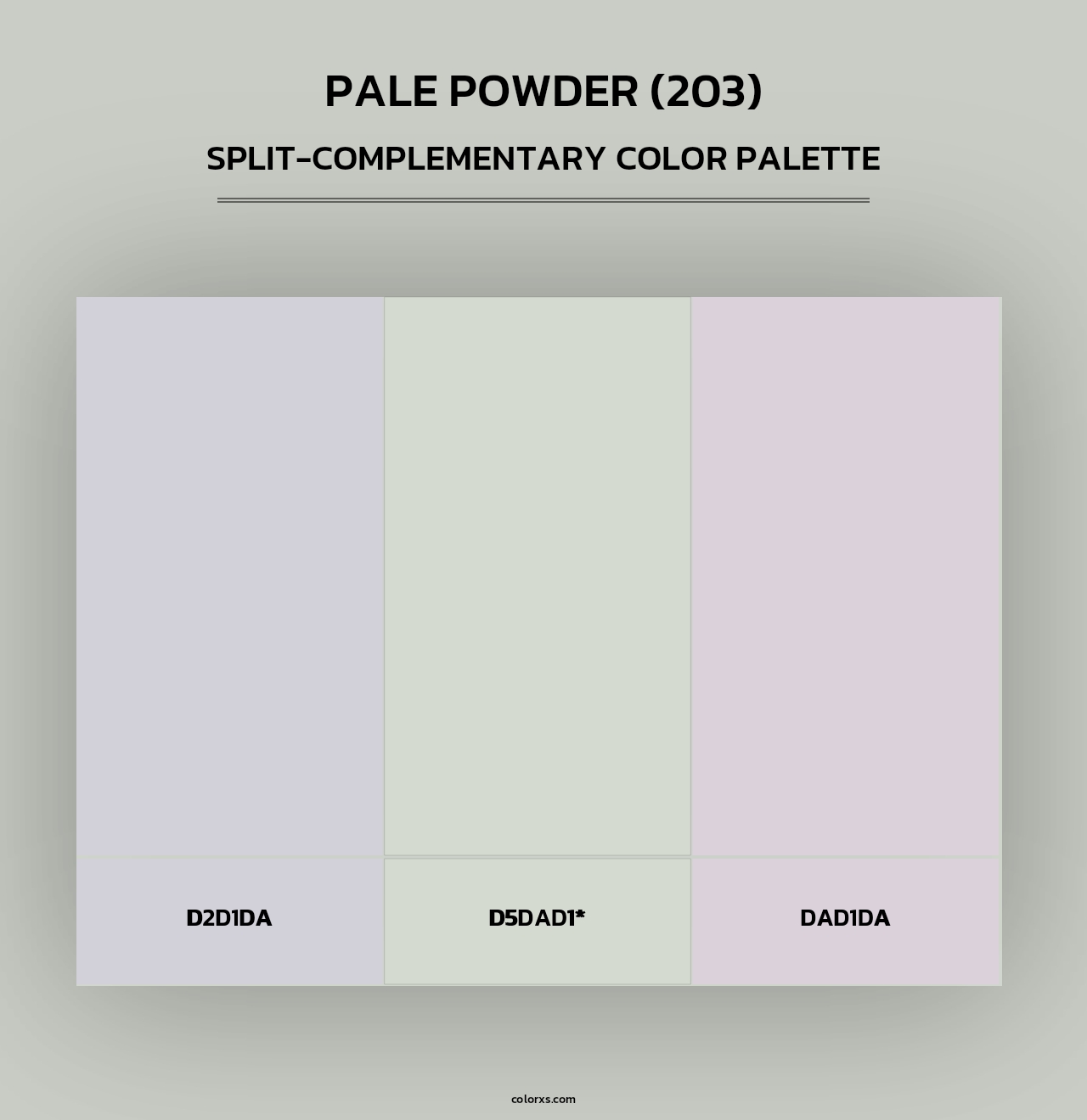 Pale Powder (203) - Split-Complementary Color Palette