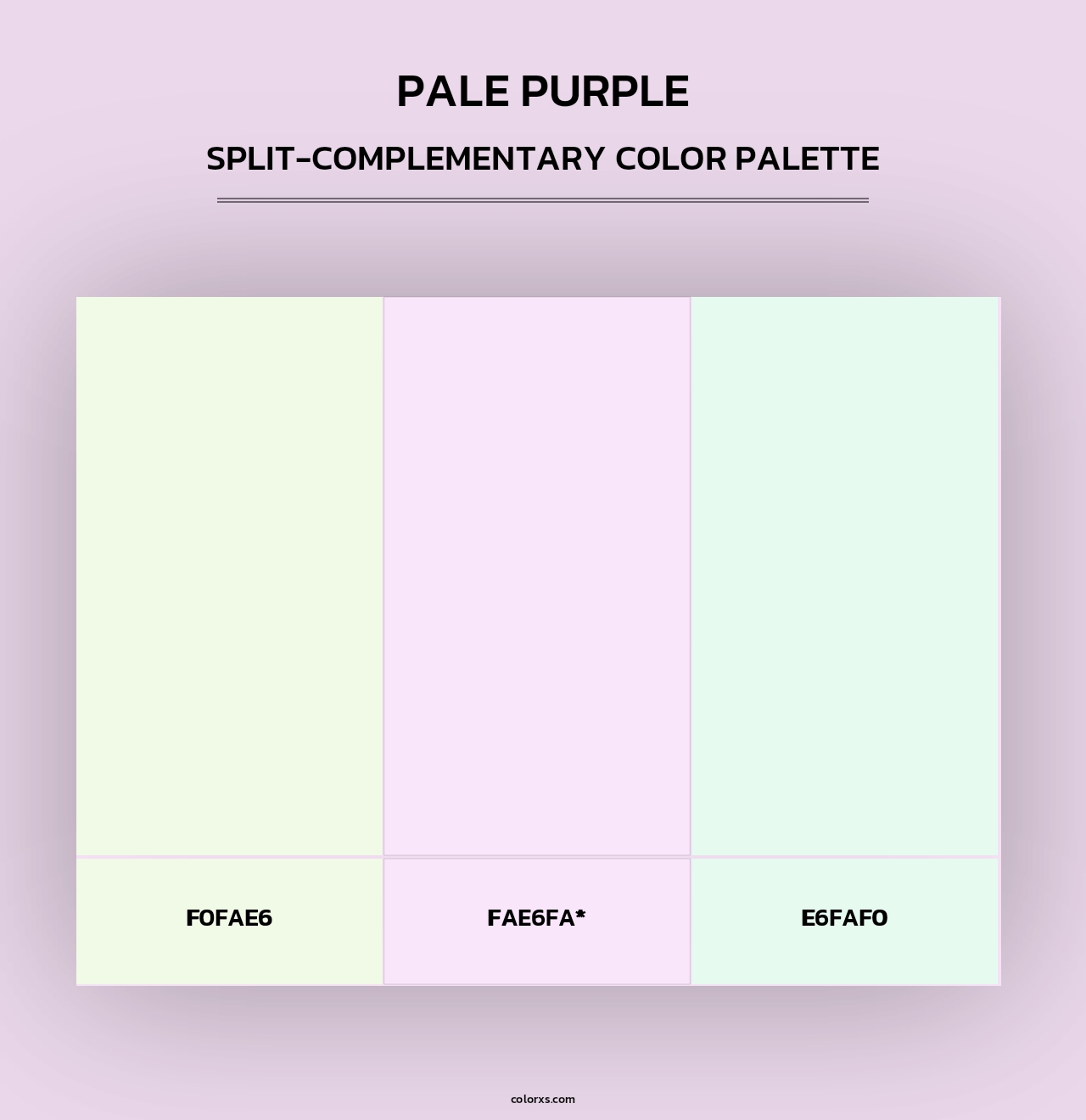 Pale Purple - Split-Complementary Color Palette