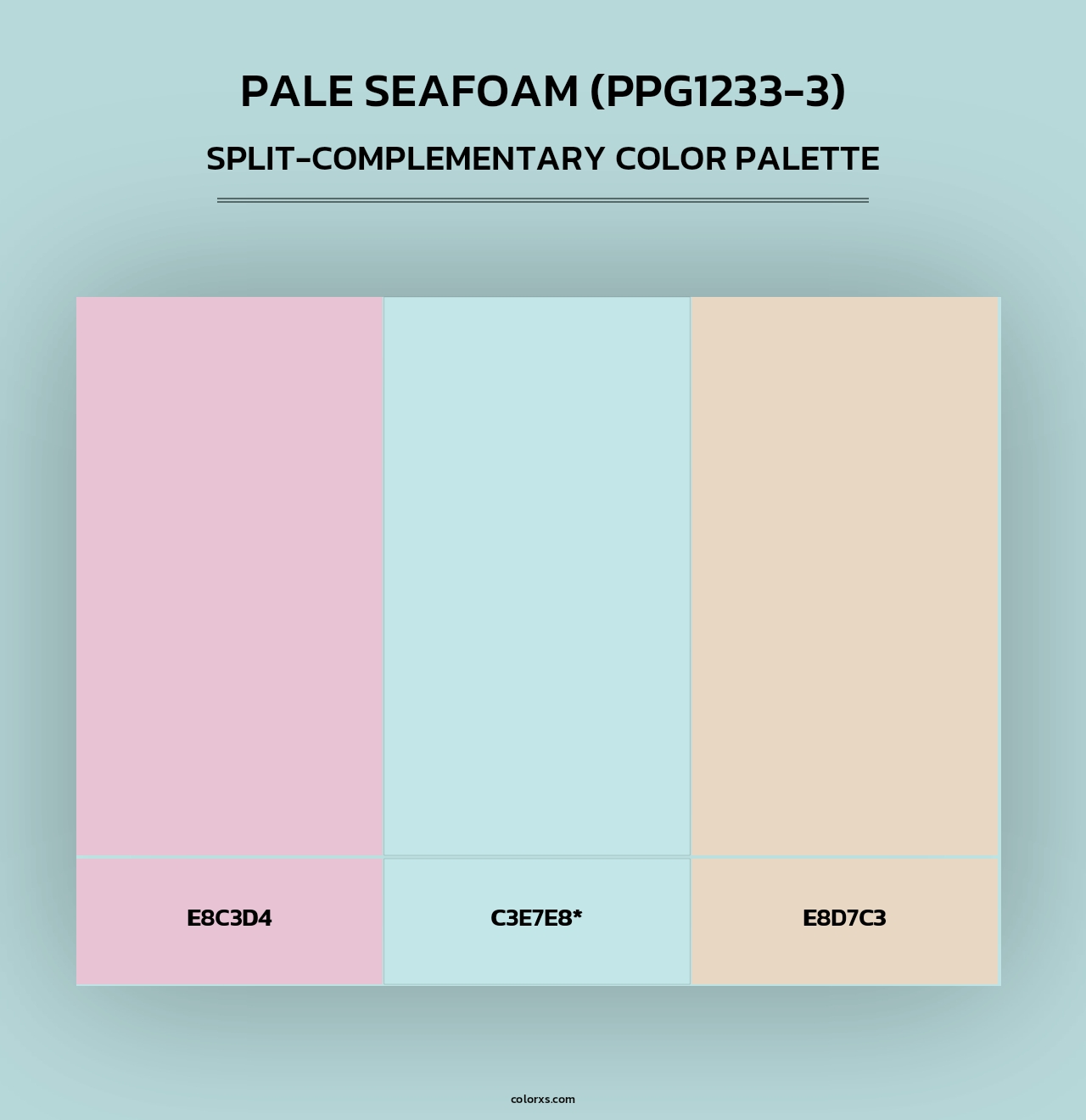 Pale Seafoam (PPG1233-3) - Split-Complementary Color Palette