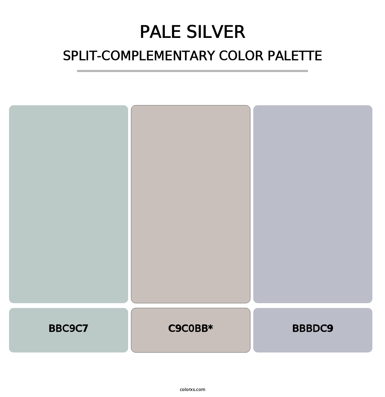 Pale Silver - Split-Complementary Color Palette