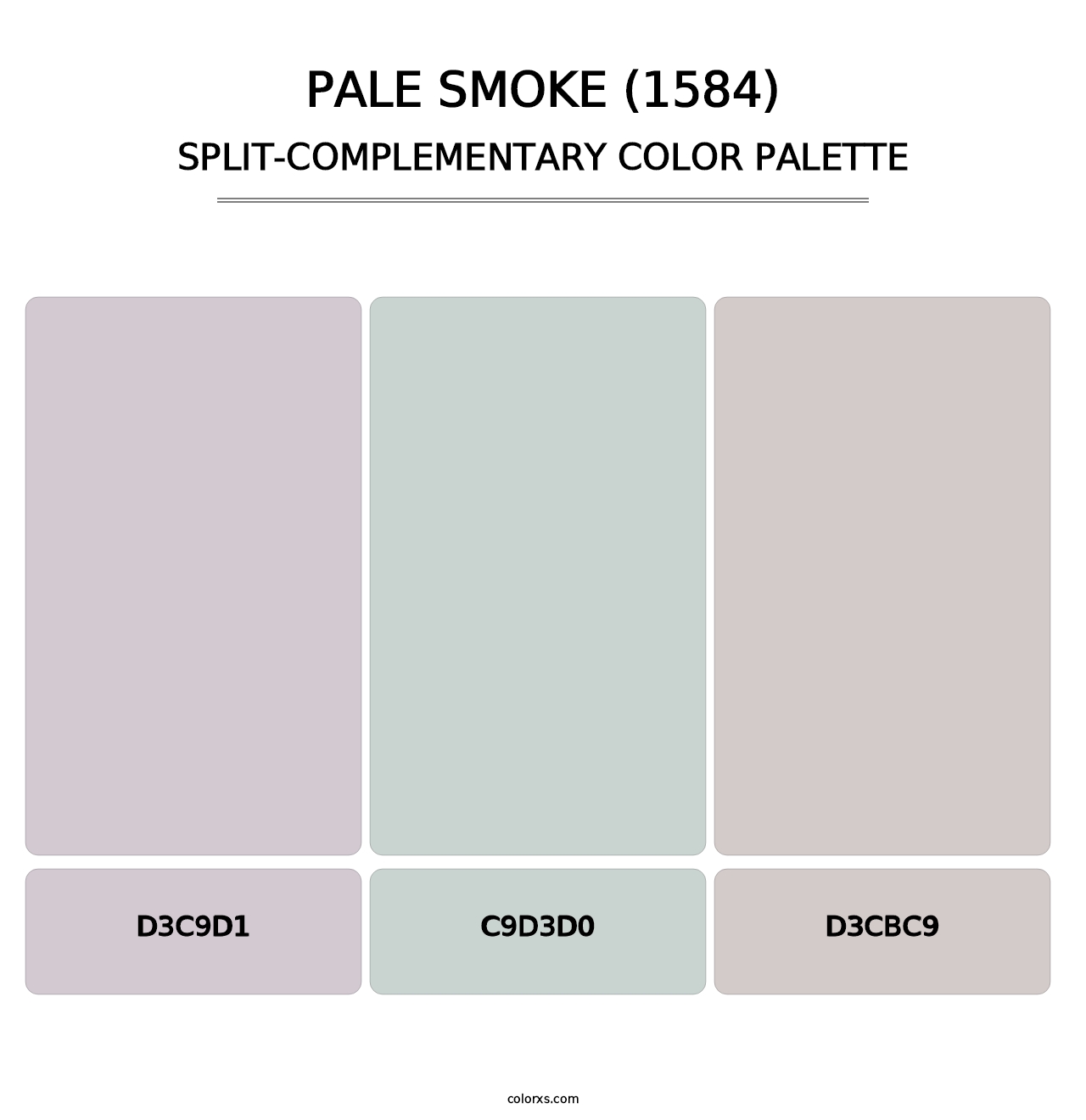 Pale Smoke (1584) - Split-Complementary Color Palette