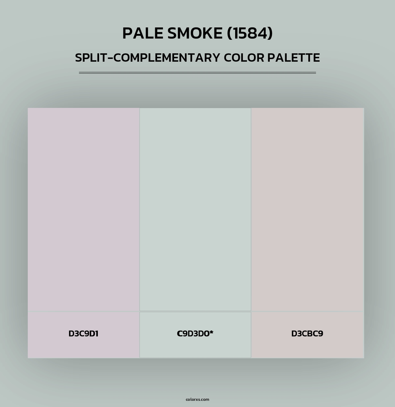 Pale Smoke (1584) - Split-Complementary Color Palette