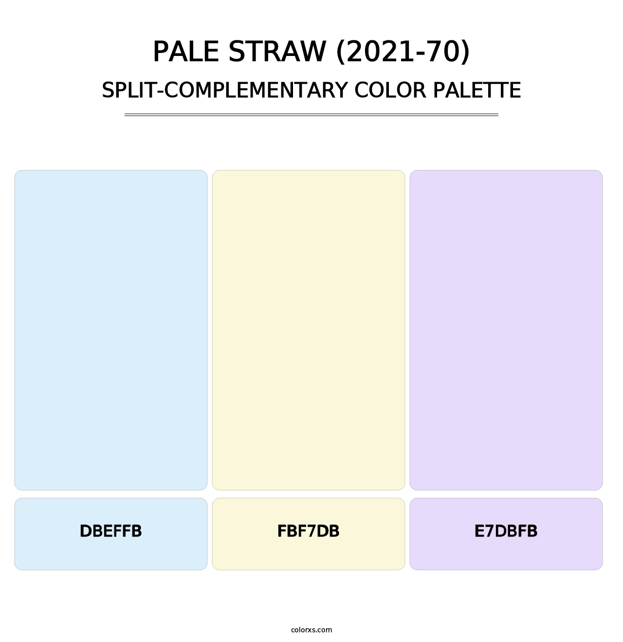 Pale Straw (2021-70) - Split-Complementary Color Palette
