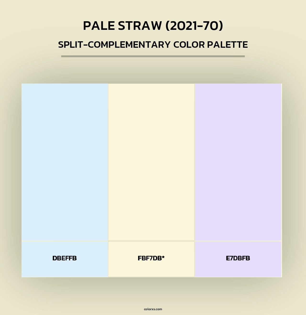 Pale Straw (2021-70) - Split-Complementary Color Palette