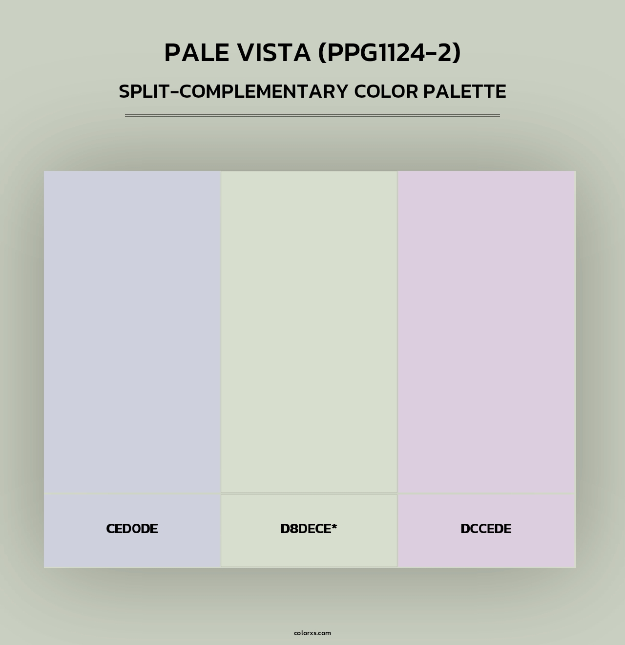Pale Vista (PPG1124-2) - Split-Complementary Color Palette