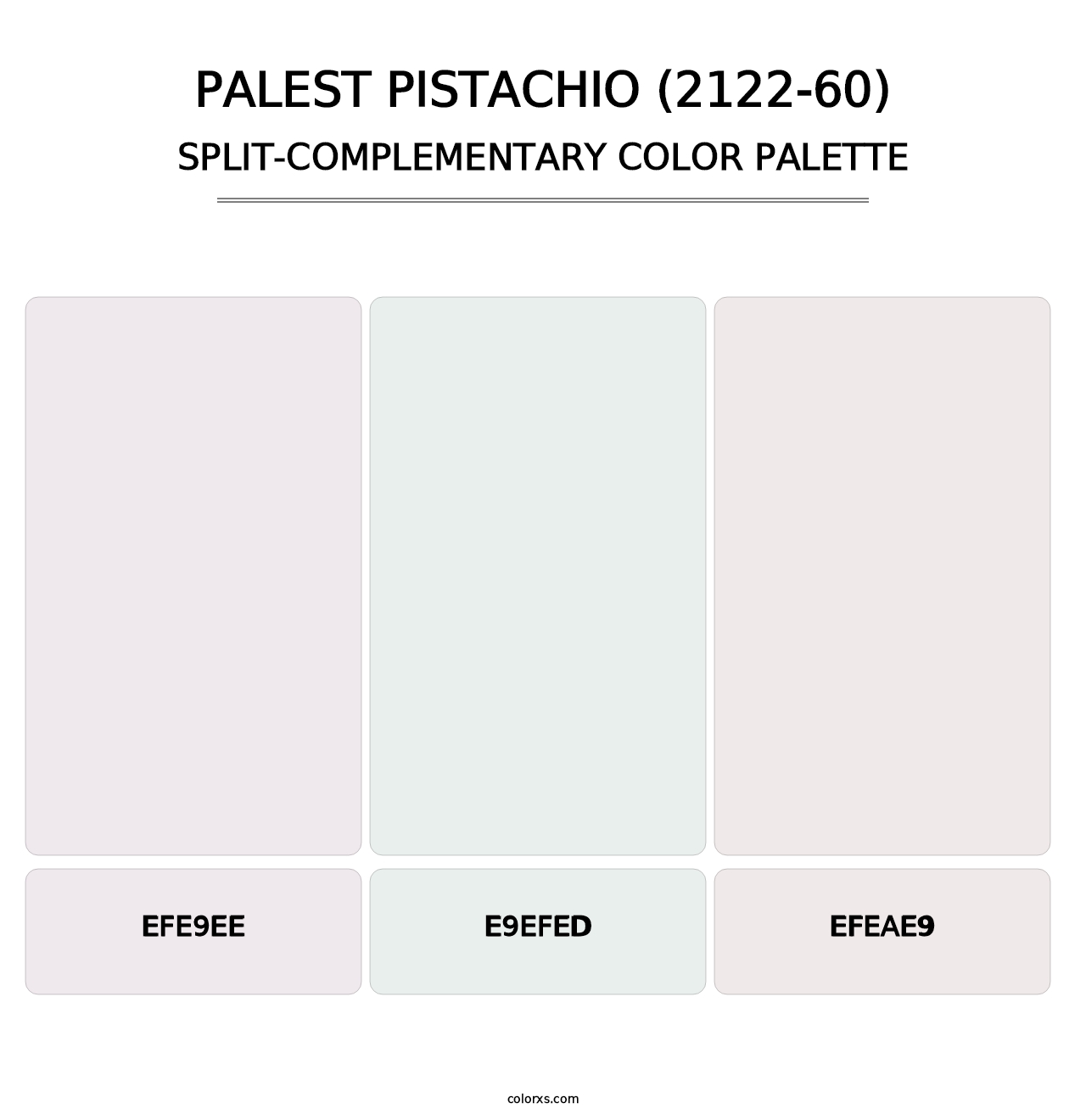 Palest Pistachio (2122-60) - Split-Complementary Color Palette