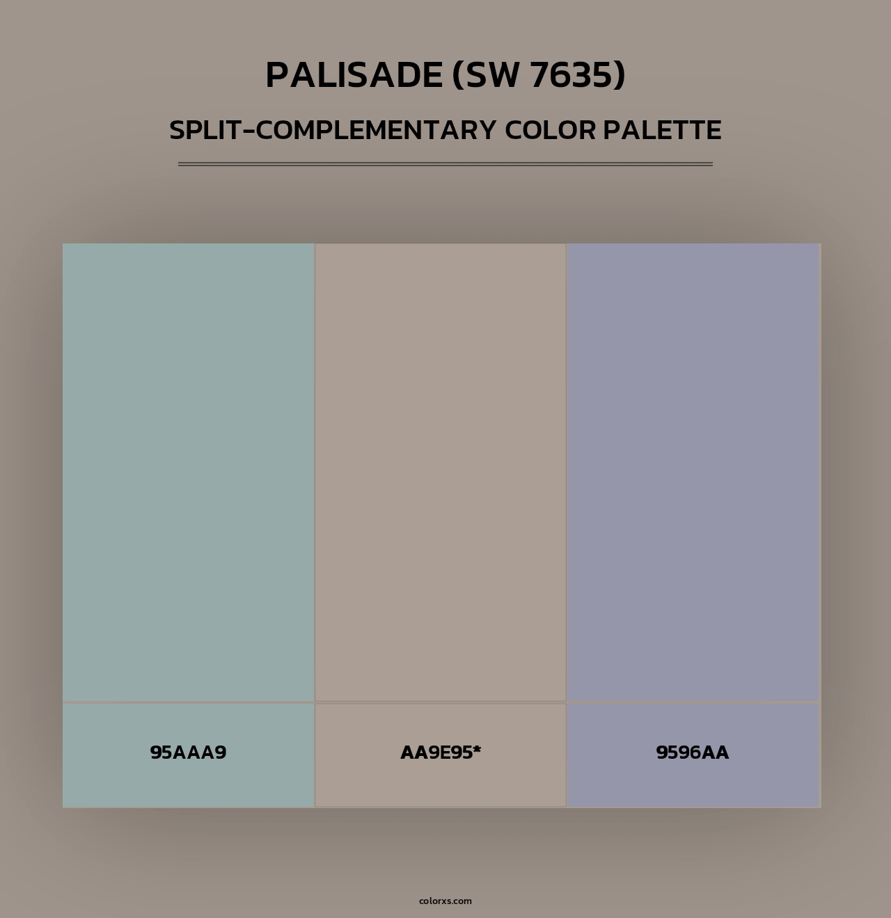 Palisade (SW 7635) - Split-Complementary Color Palette