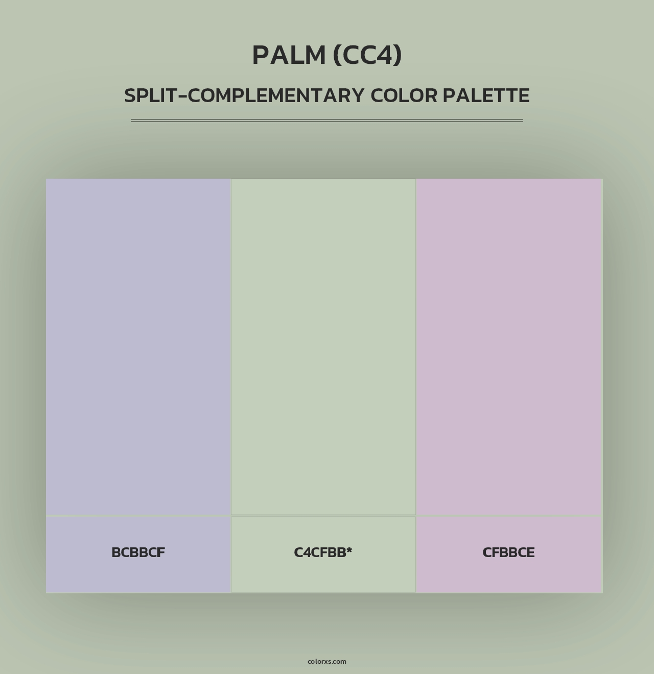 Palm (CC4) - Split-Complementary Color Palette