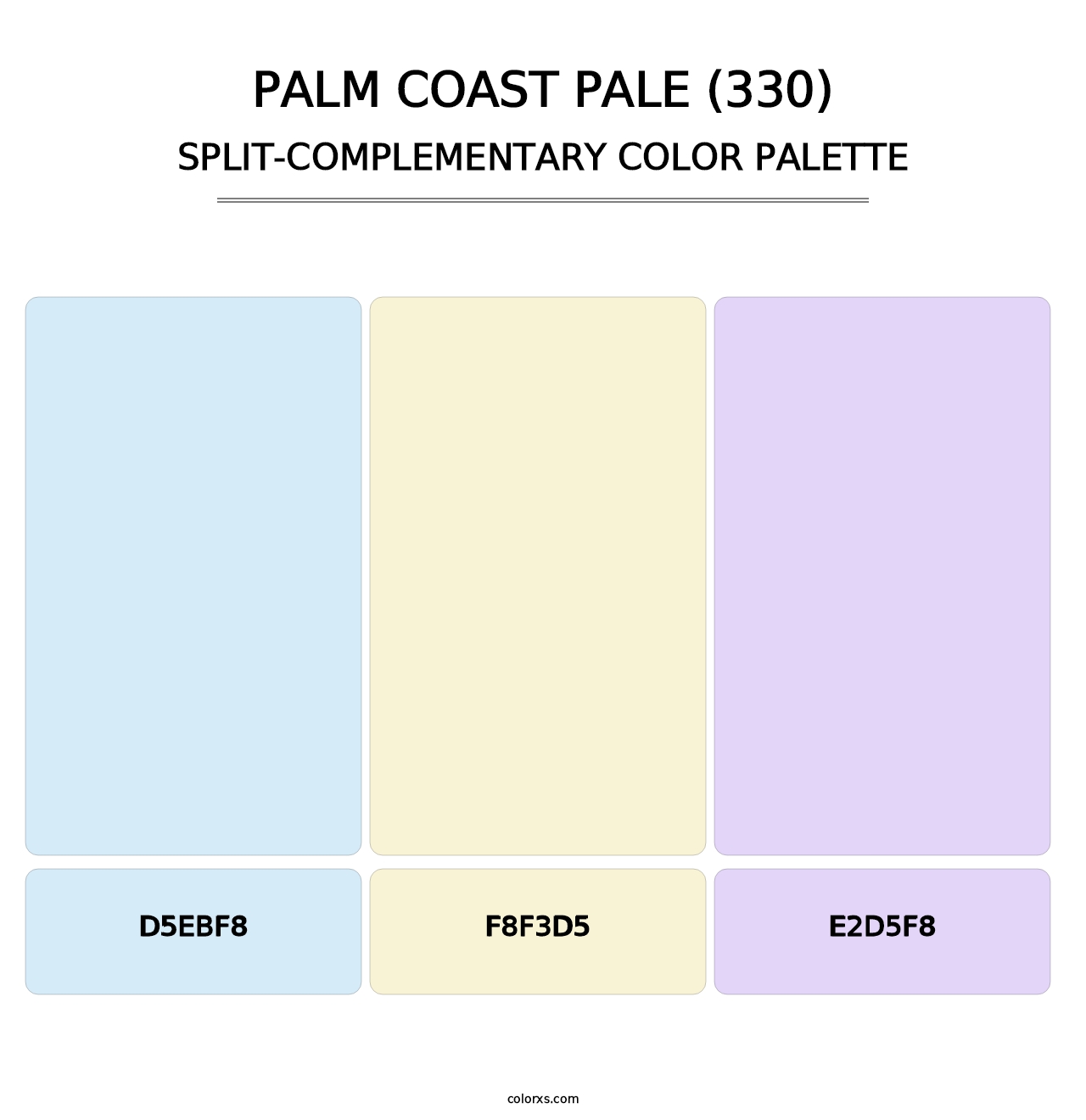 Palm Coast Pale (330) - Split-Complementary Color Palette