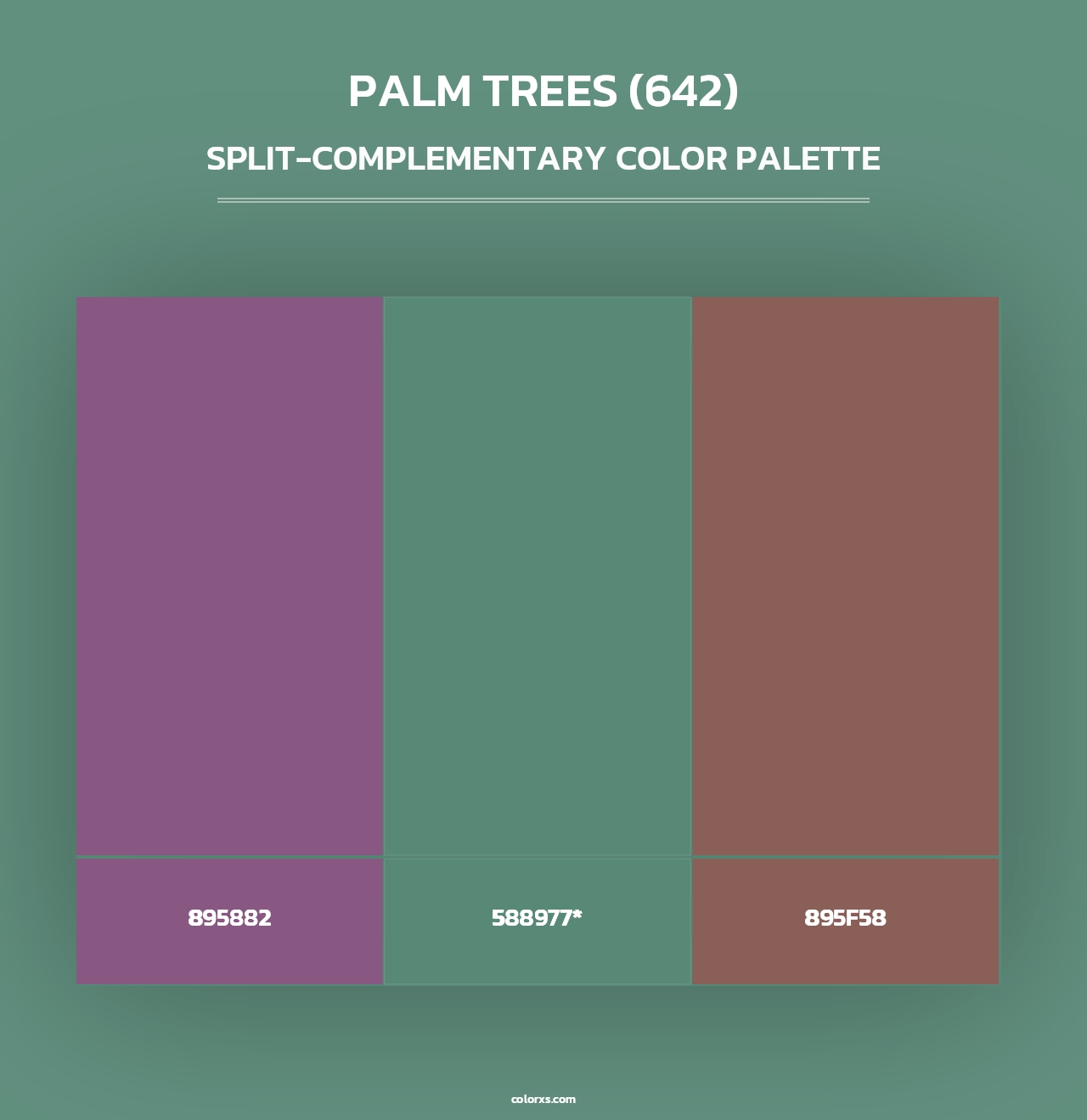 Palm Trees (642) - Split-Complementary Color Palette
