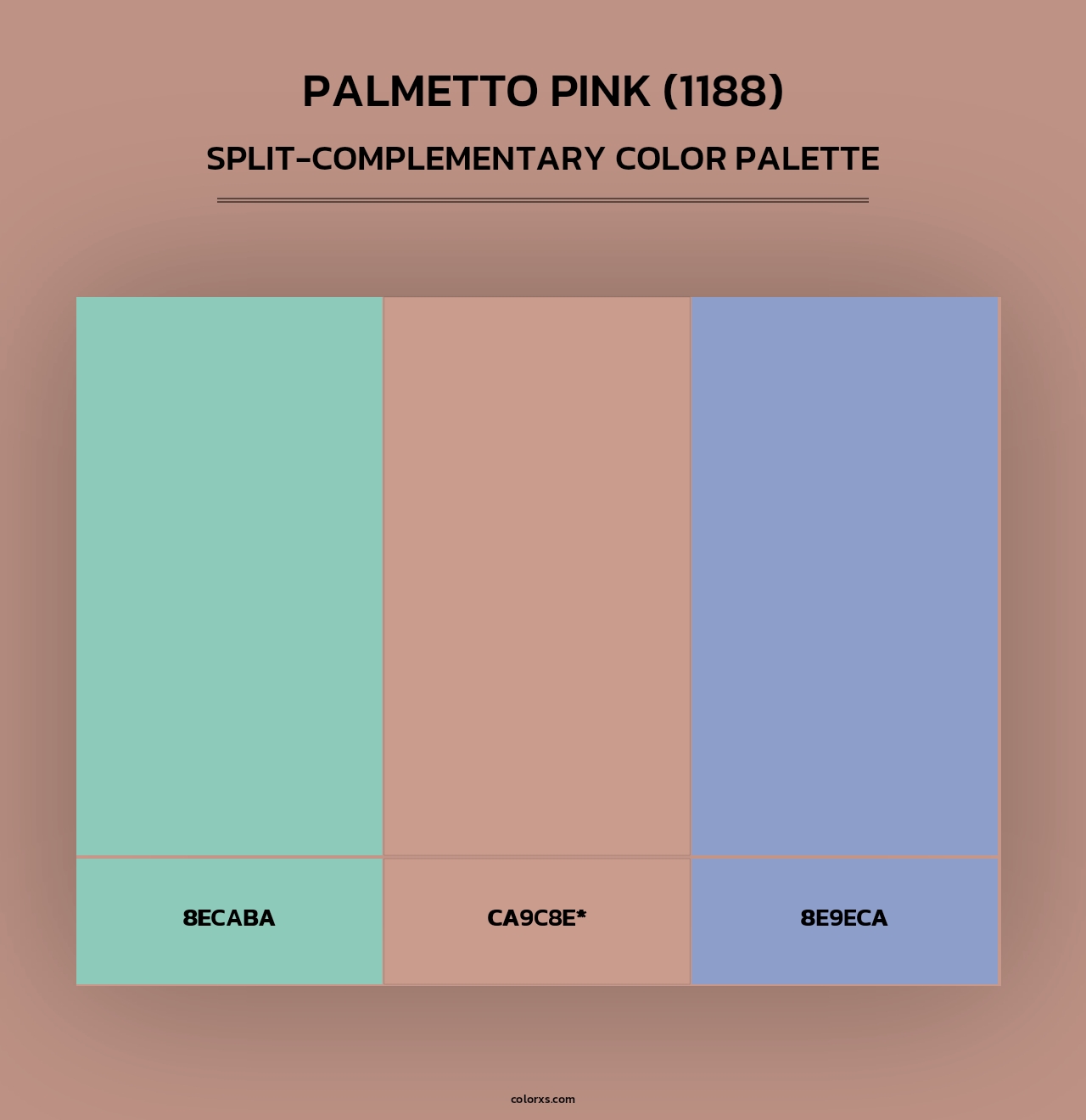 Palmetto Pink (1188) - Split-Complementary Color Palette