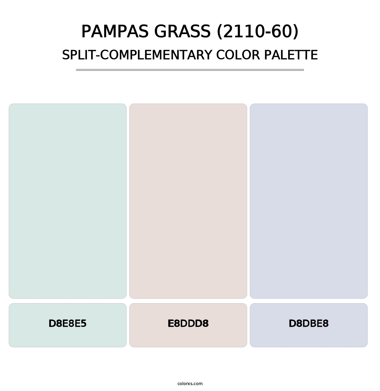 Pampas Grass (2110-60) - Split-Complementary Color Palette
