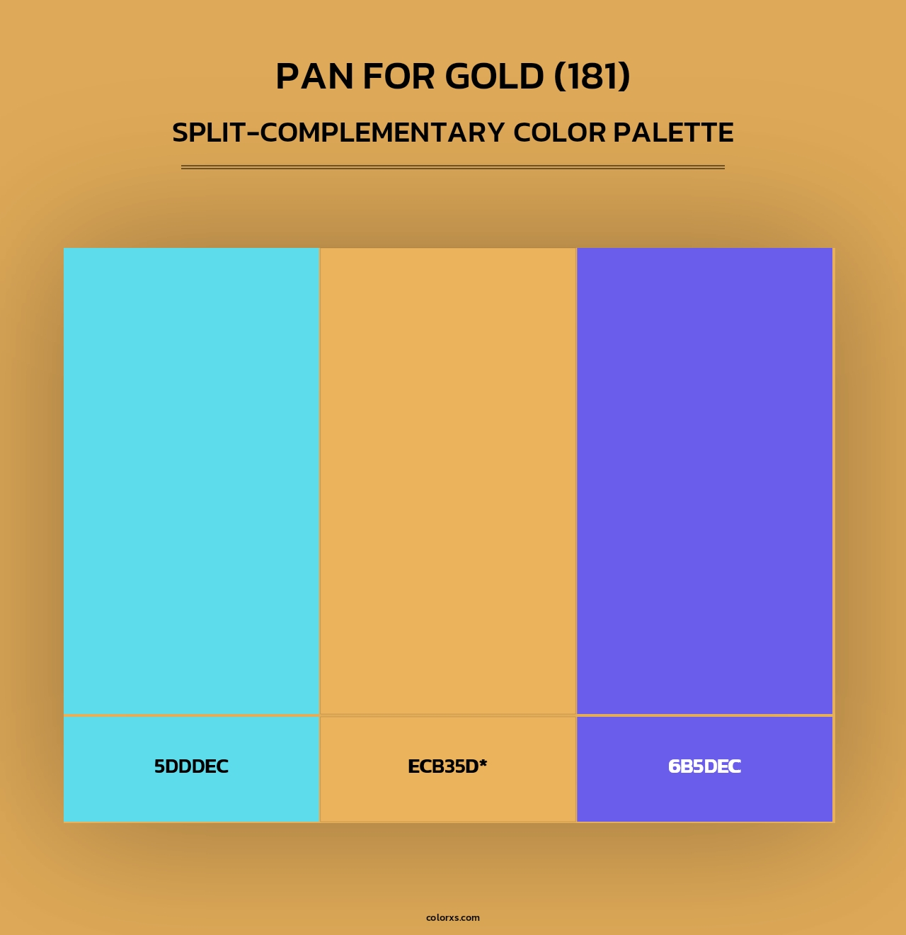 Pan for Gold (181) - Split-Complementary Color Palette