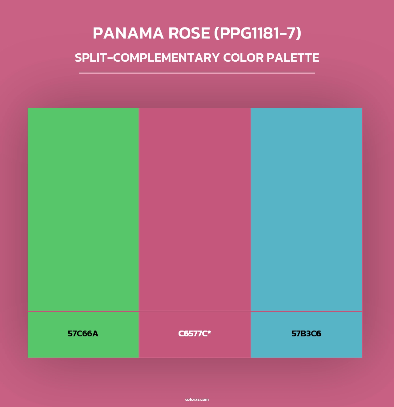 Panama Rose (PPG1181-7) - Split-Complementary Color Palette