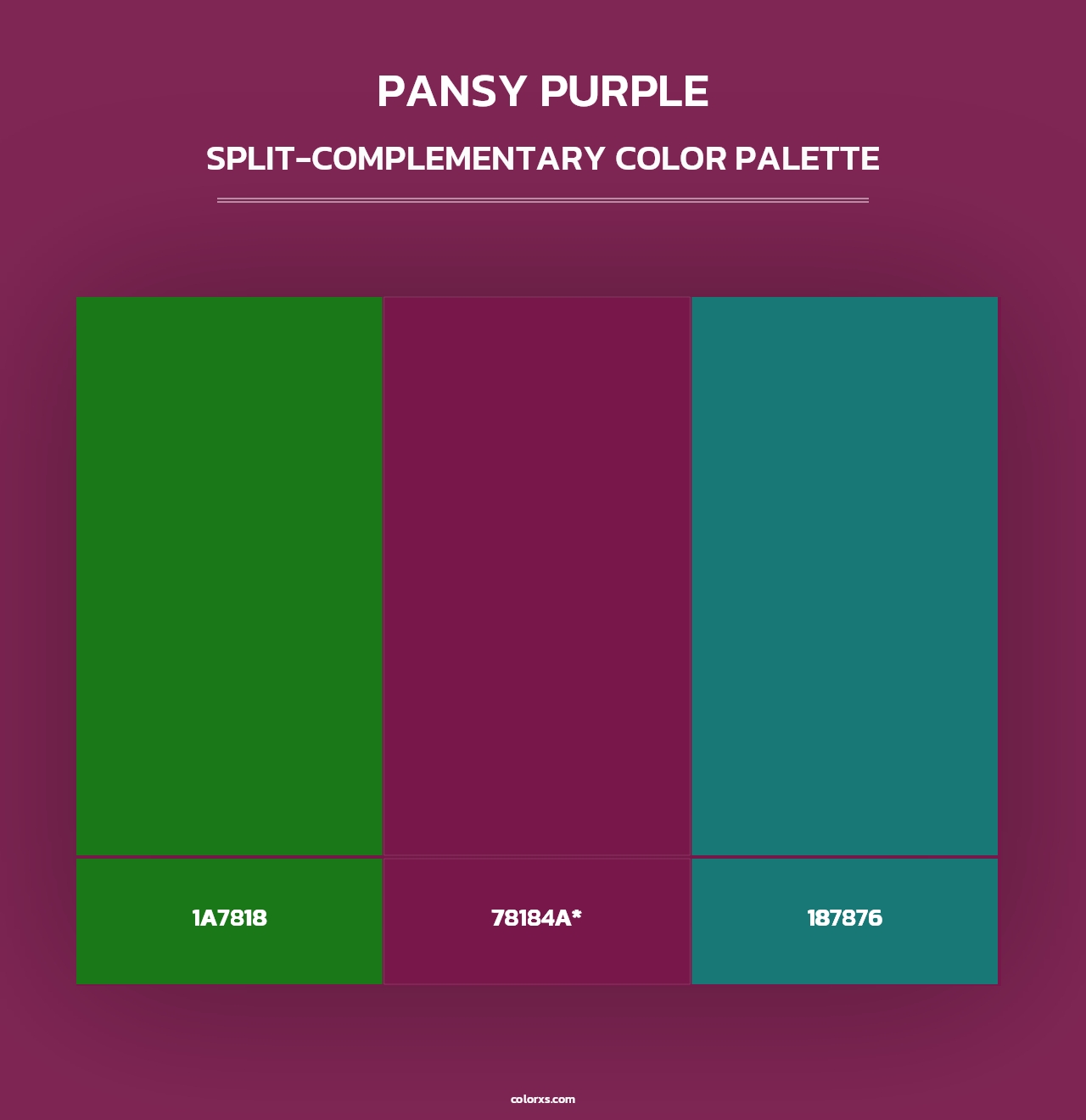 Pansy Purple - Split-Complementary Color Palette