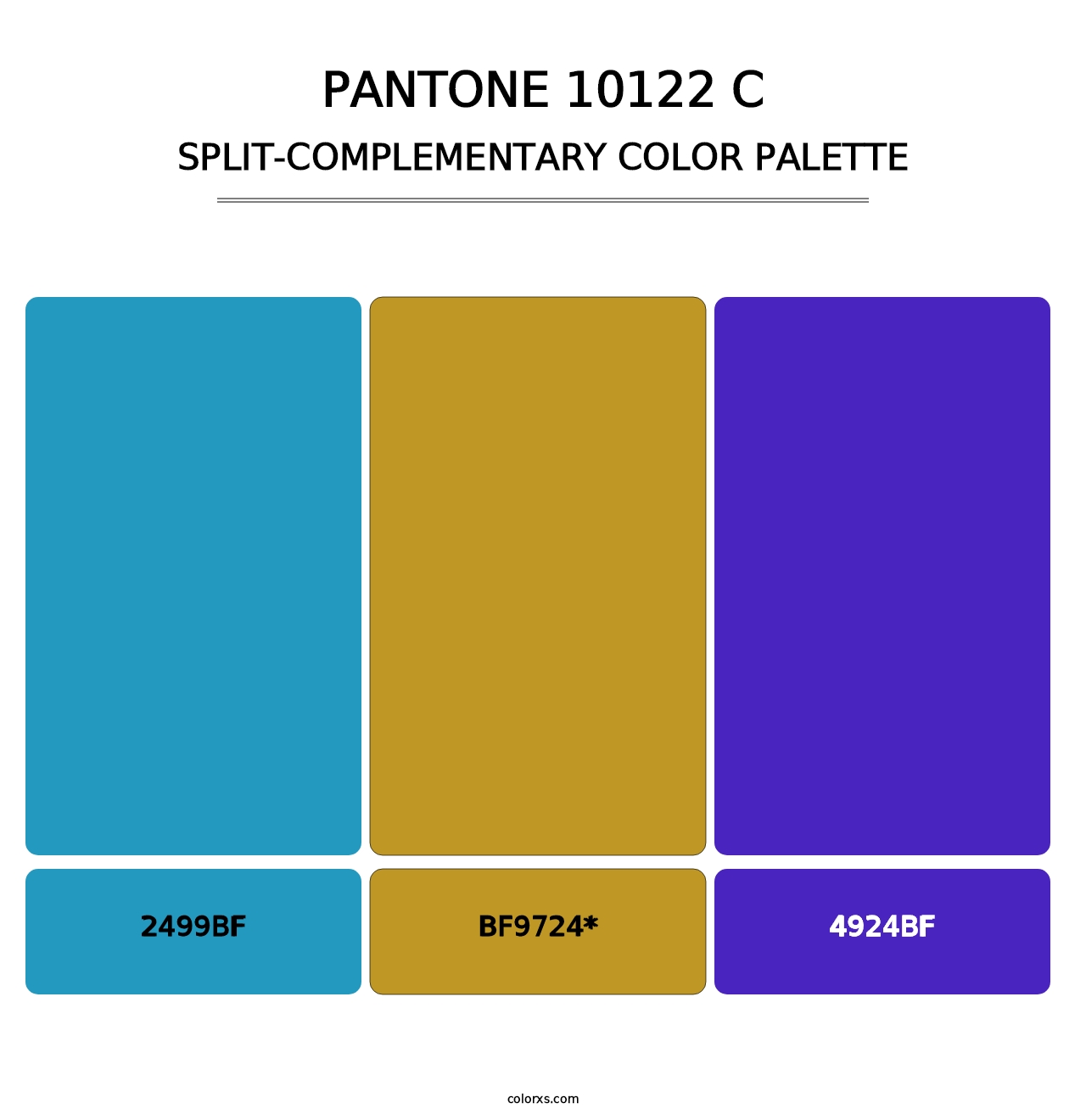 PANTONE 10122 C - Split-Complementary Color Palette