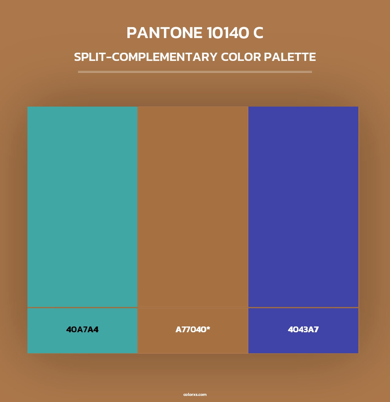 PANTONE 10140 C - Split-Complementary Color Palette