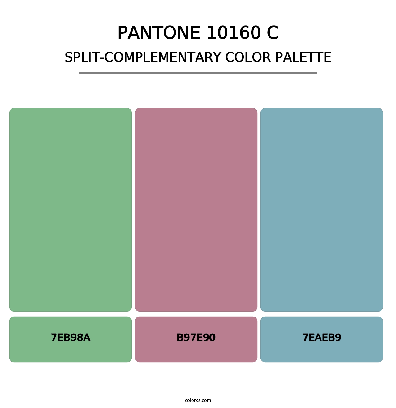 PANTONE 10160 C - Split-Complementary Color Palette