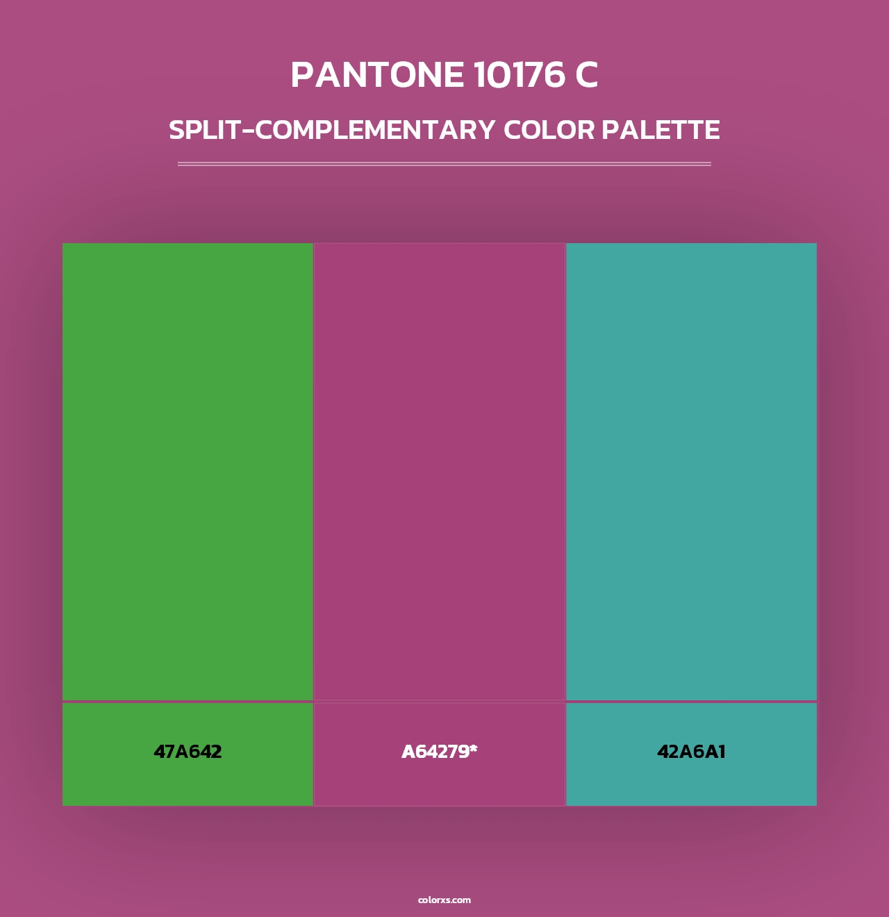 PANTONE 10176 C - Split-Complementary Color Palette
