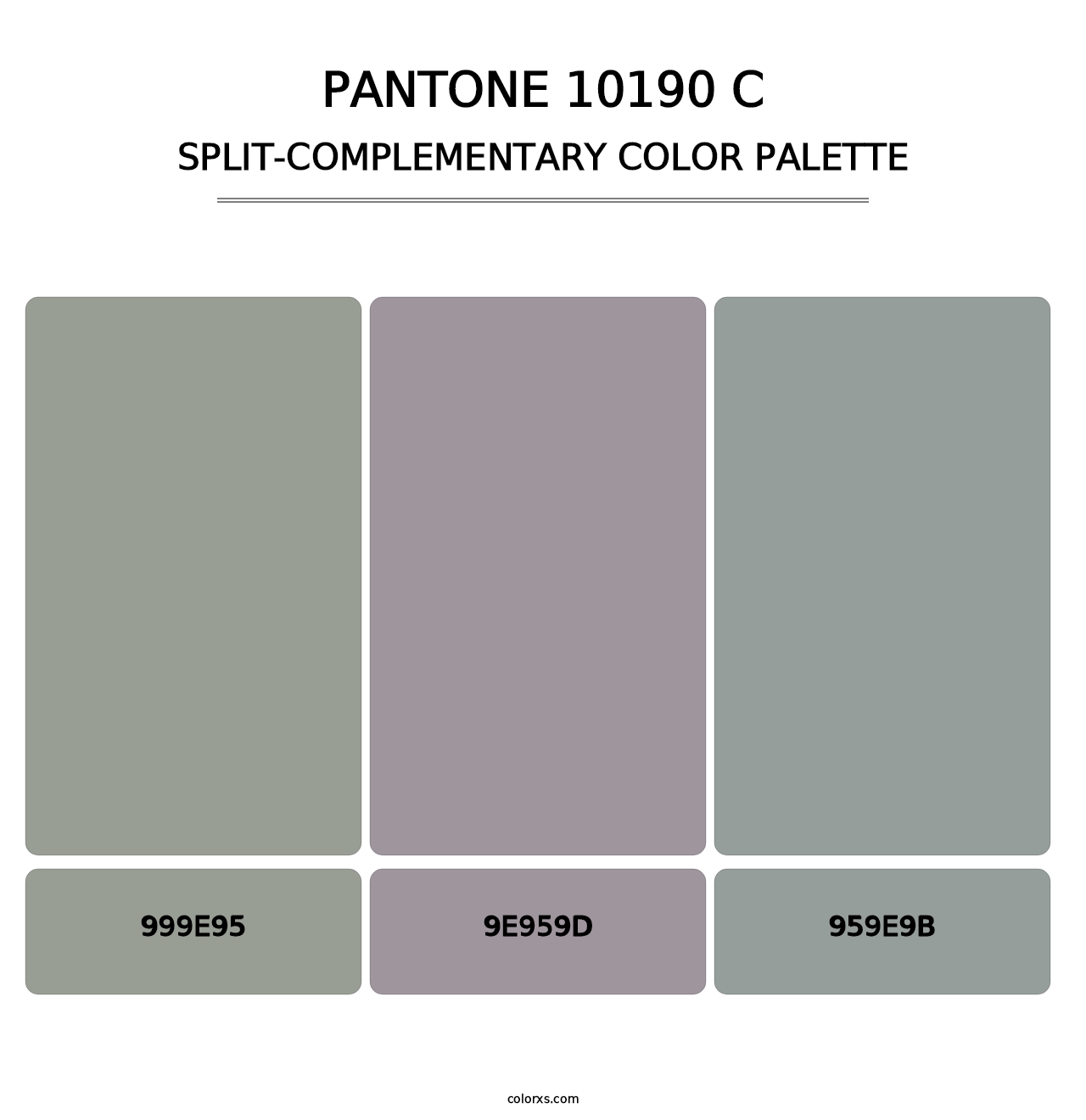 PANTONE 10190 C - Split-Complementary Color Palette