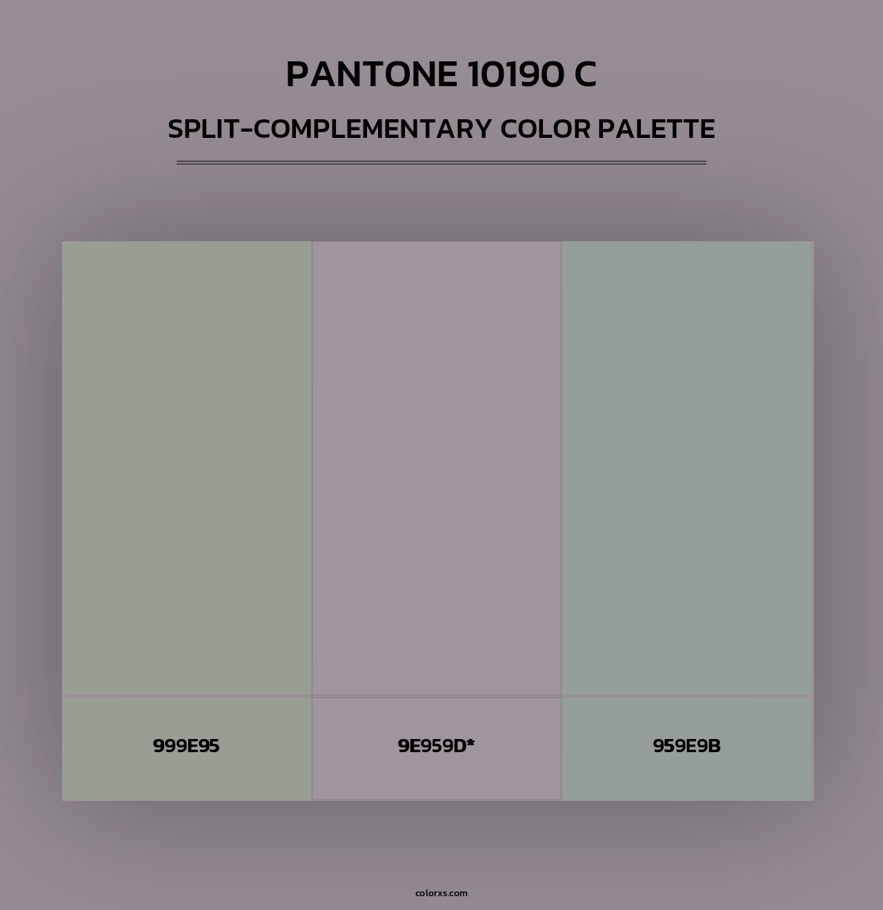 PANTONE 10190 C - Split-Complementary Color Palette