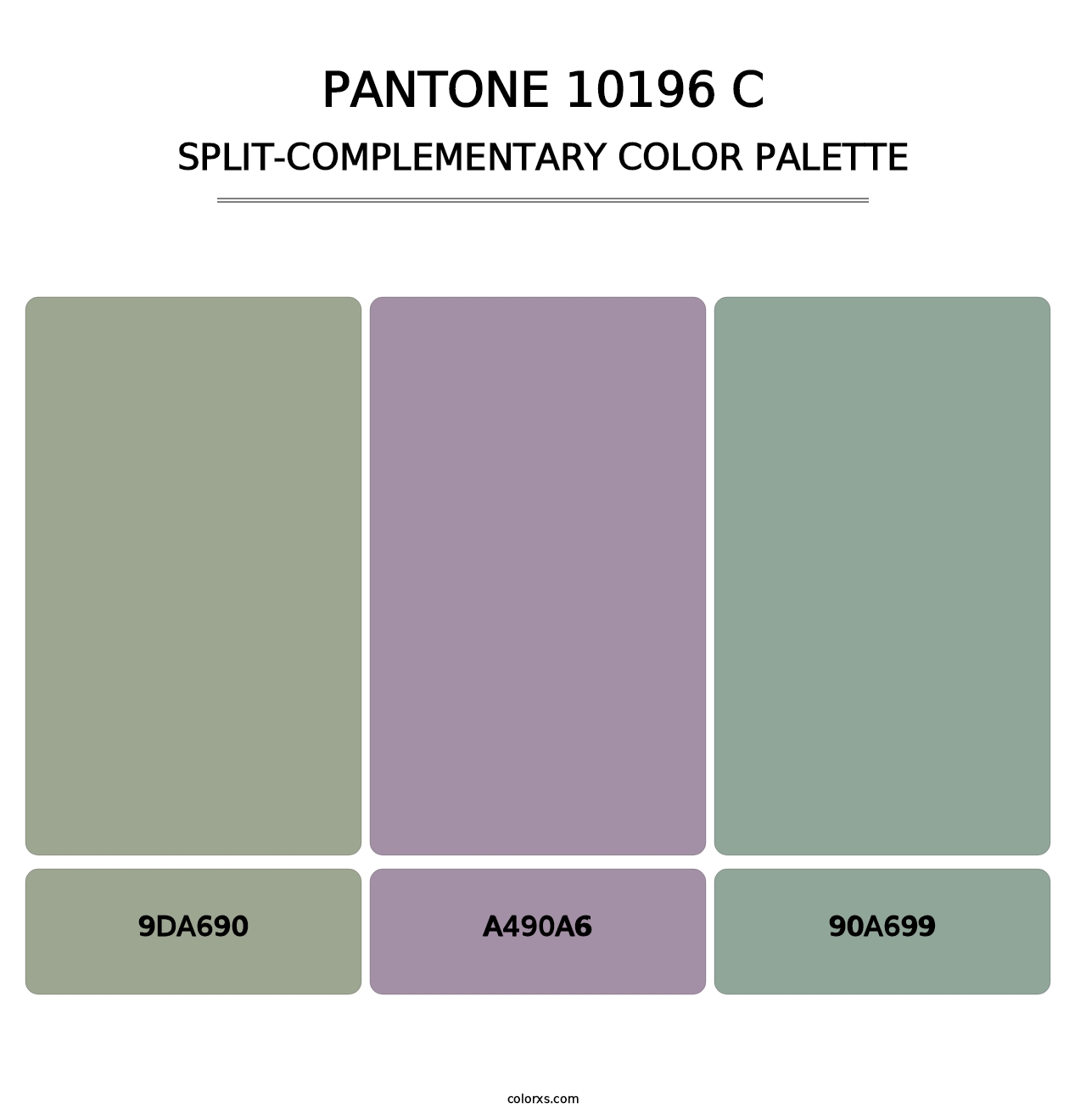 PANTONE 10196 C - Split-Complementary Color Palette