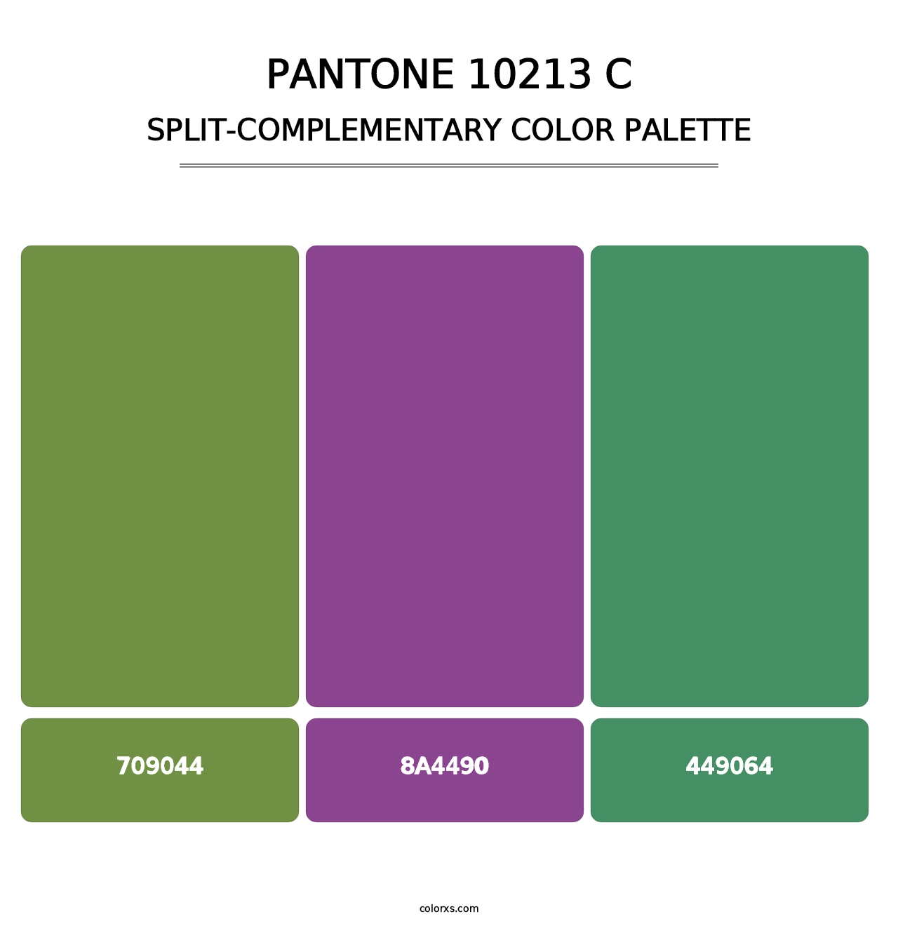 PANTONE 10213 C - Split-Complementary Color Palette
