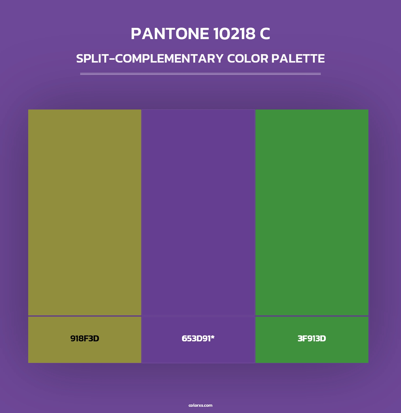 PANTONE 10218 C - Split-Complementary Color Palette