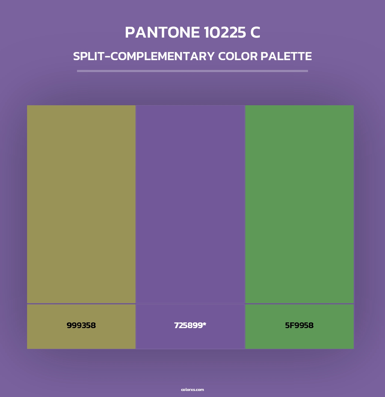 PANTONE 10225 C - Split-Complementary Color Palette