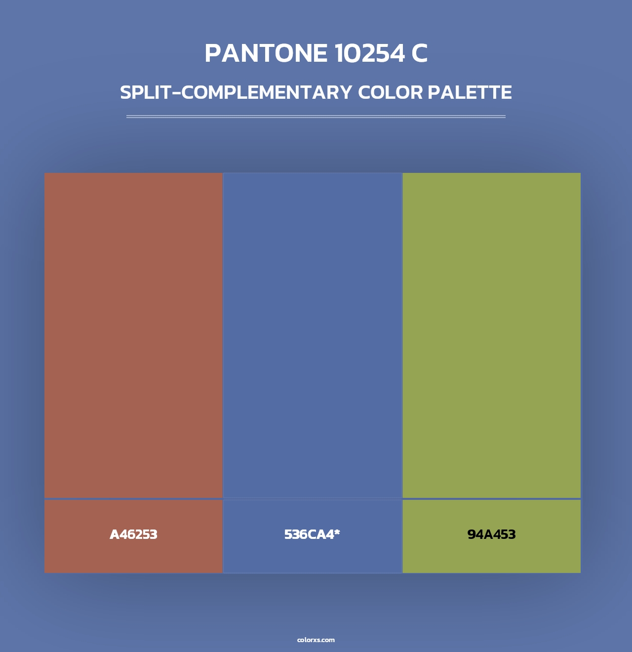 PANTONE 10254 C - Split-Complementary Color Palette