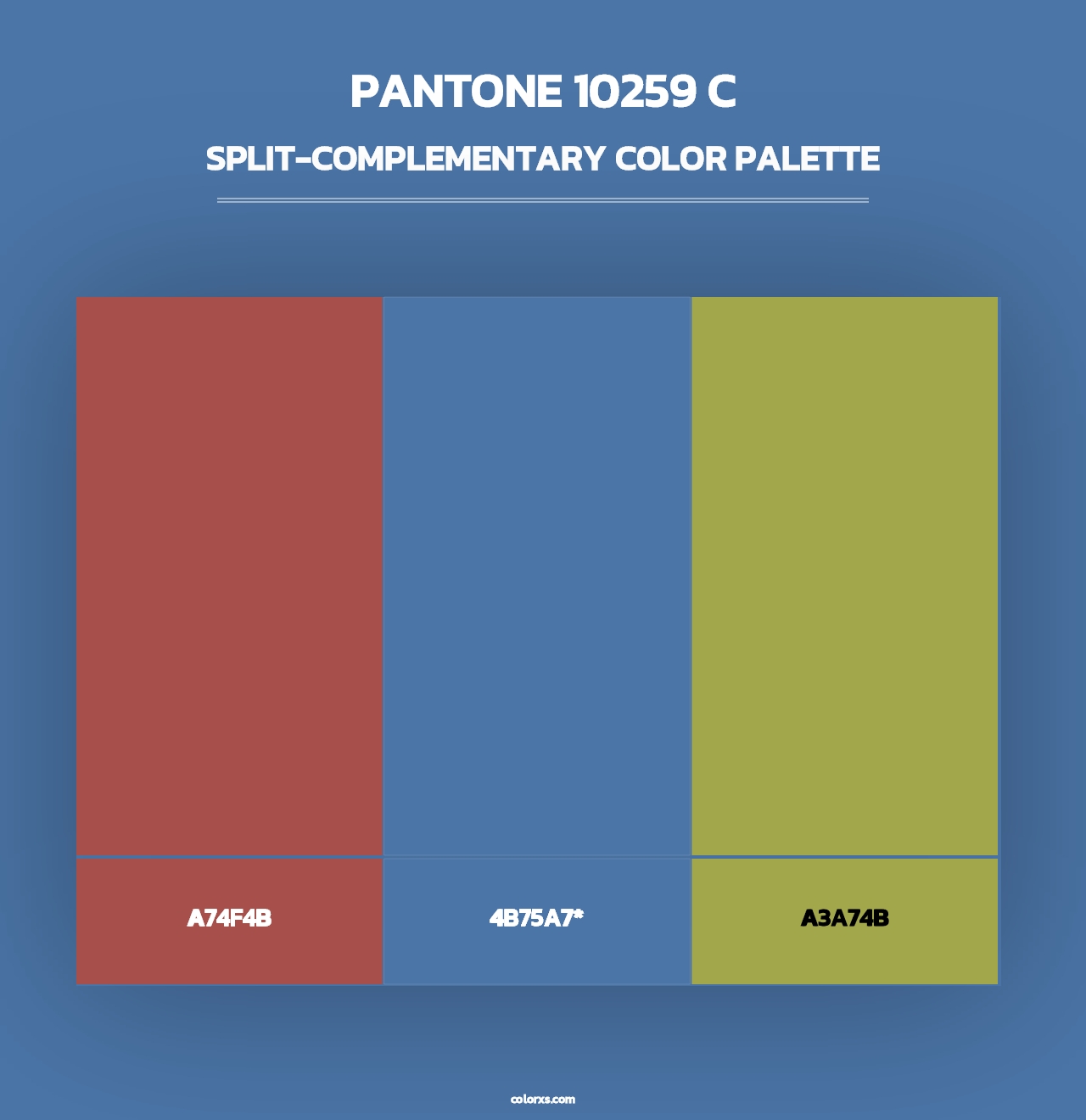 PANTONE 10259 C - Split-Complementary Color Palette