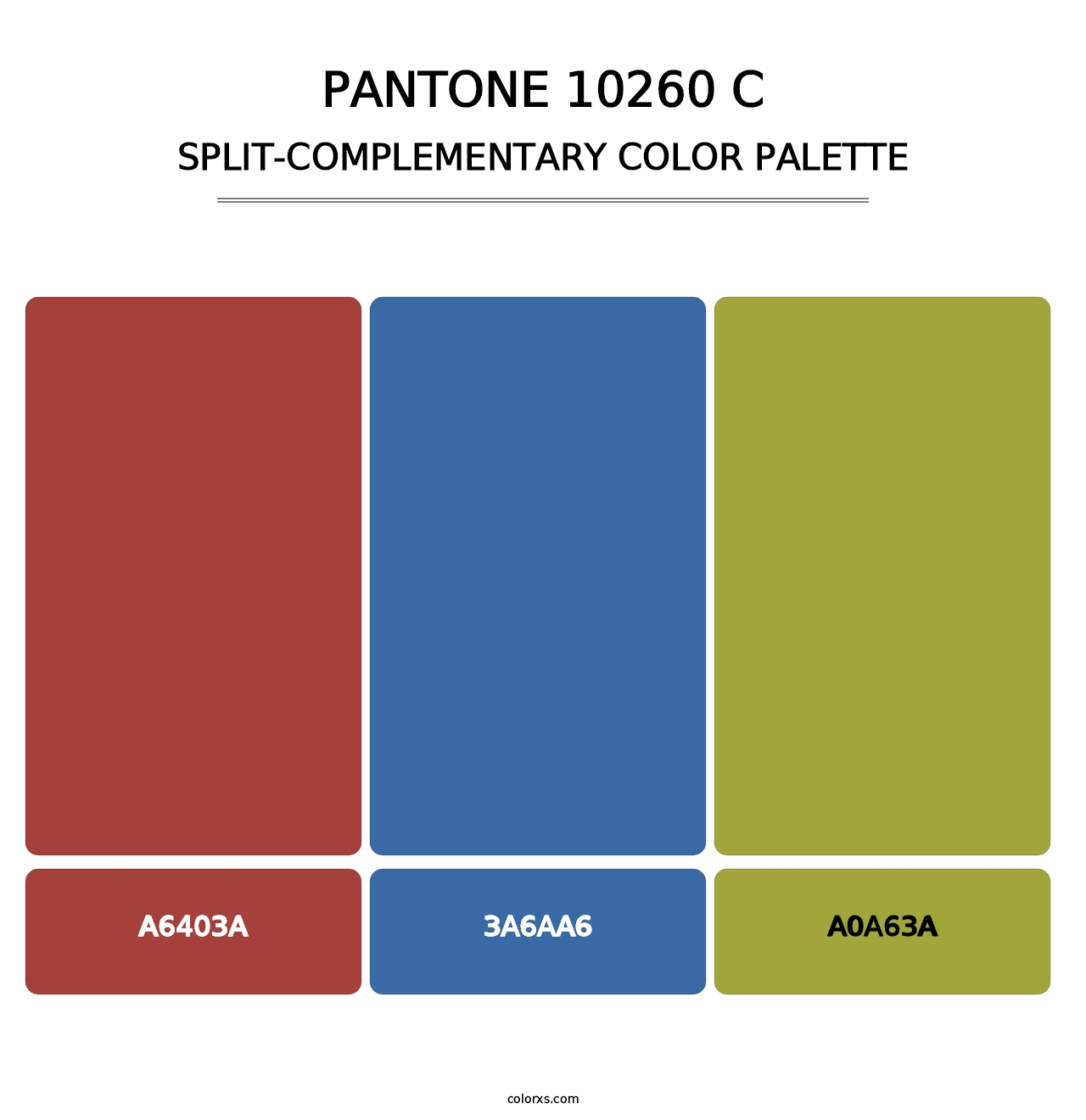 PANTONE 10260 C - Split-Complementary Color Palette