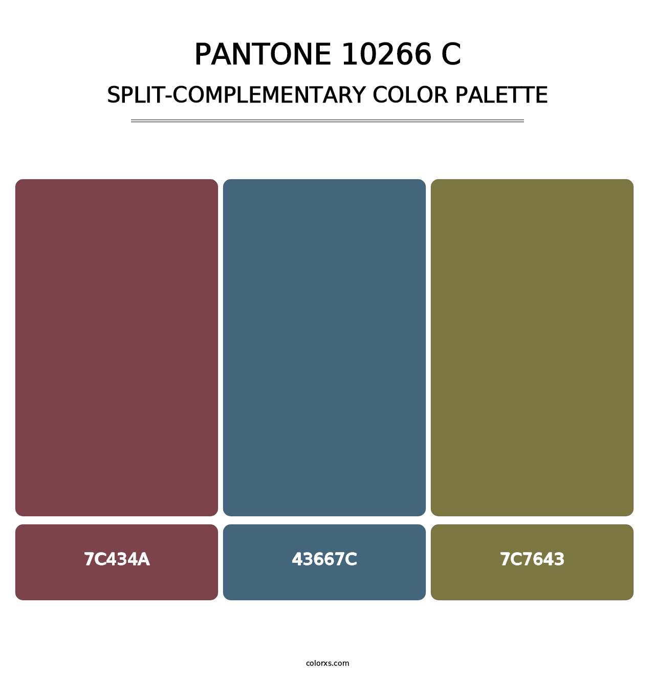 PANTONE 10266 C - Split-Complementary Color Palette