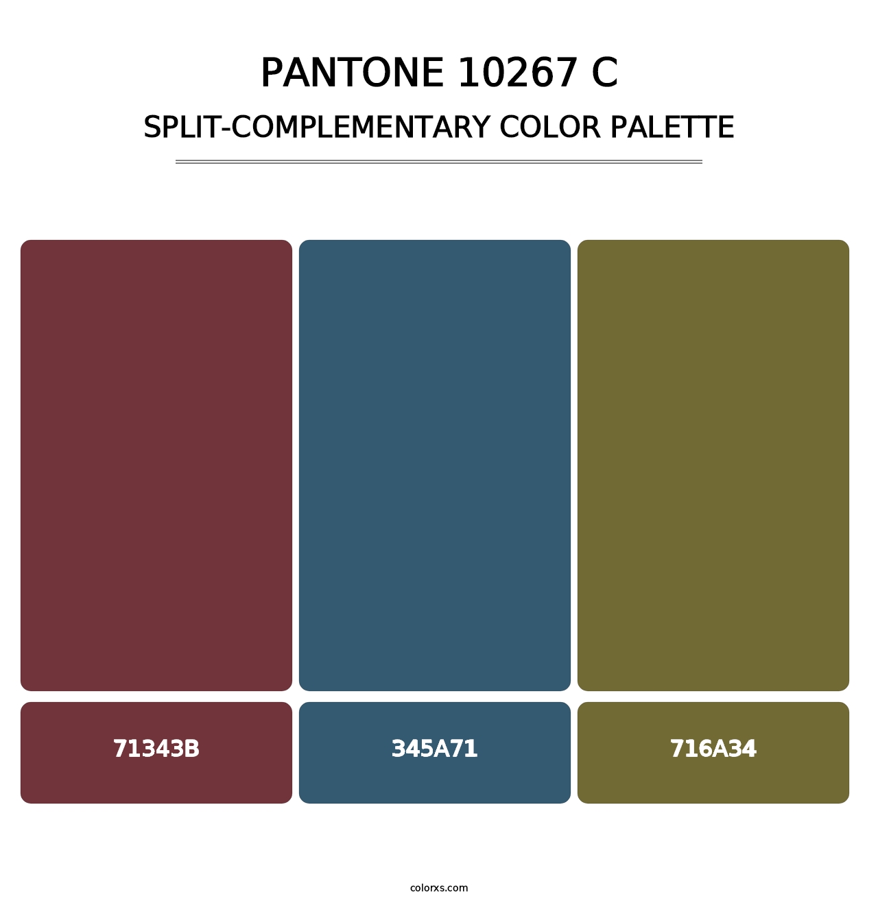 PANTONE 10267 C - Split-Complementary Color Palette