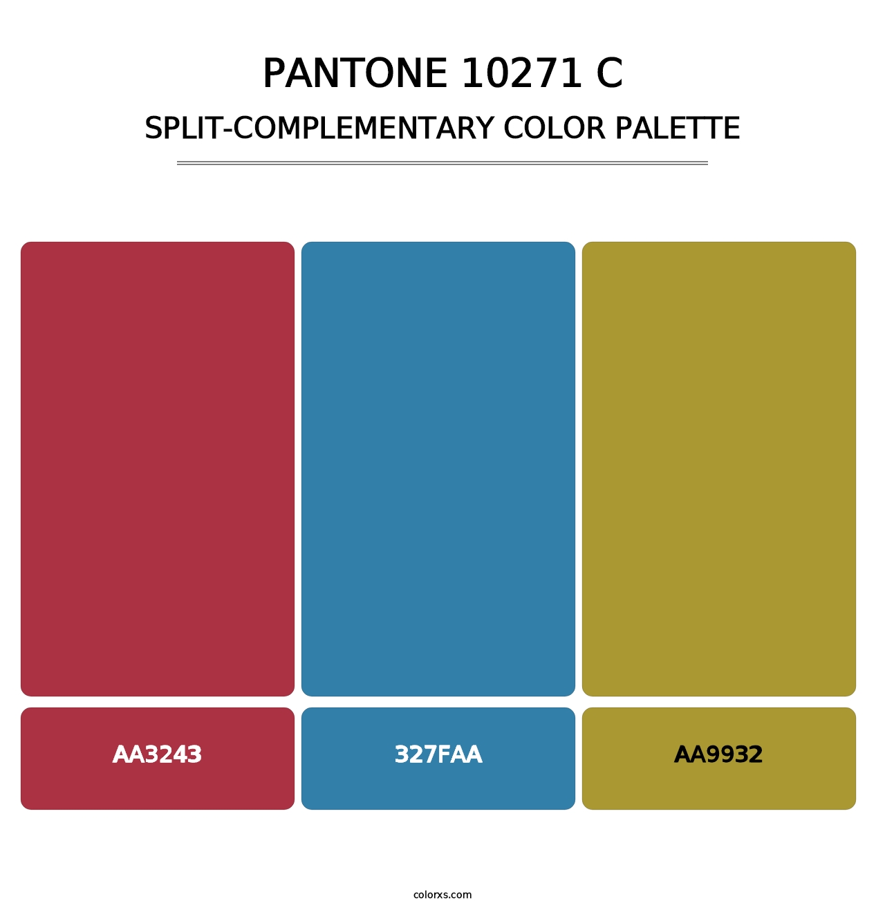 PANTONE 10271 C - Split-Complementary Color Palette