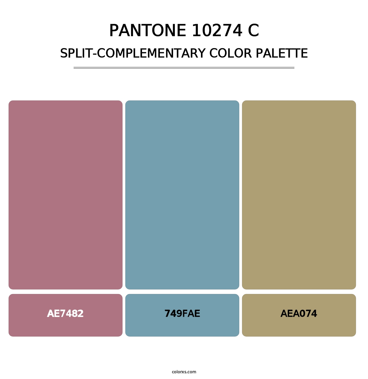 PANTONE 10274 C - Split-Complementary Color Palette
