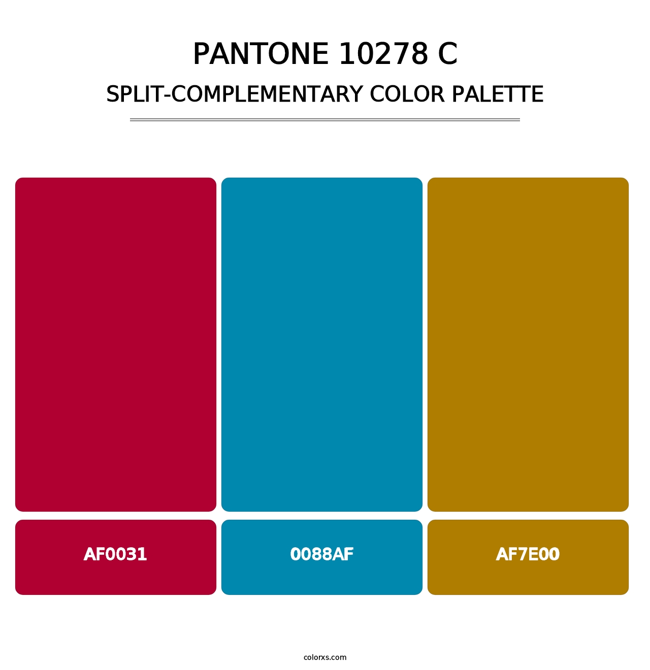 PANTONE 10278 C - Split-Complementary Color Palette