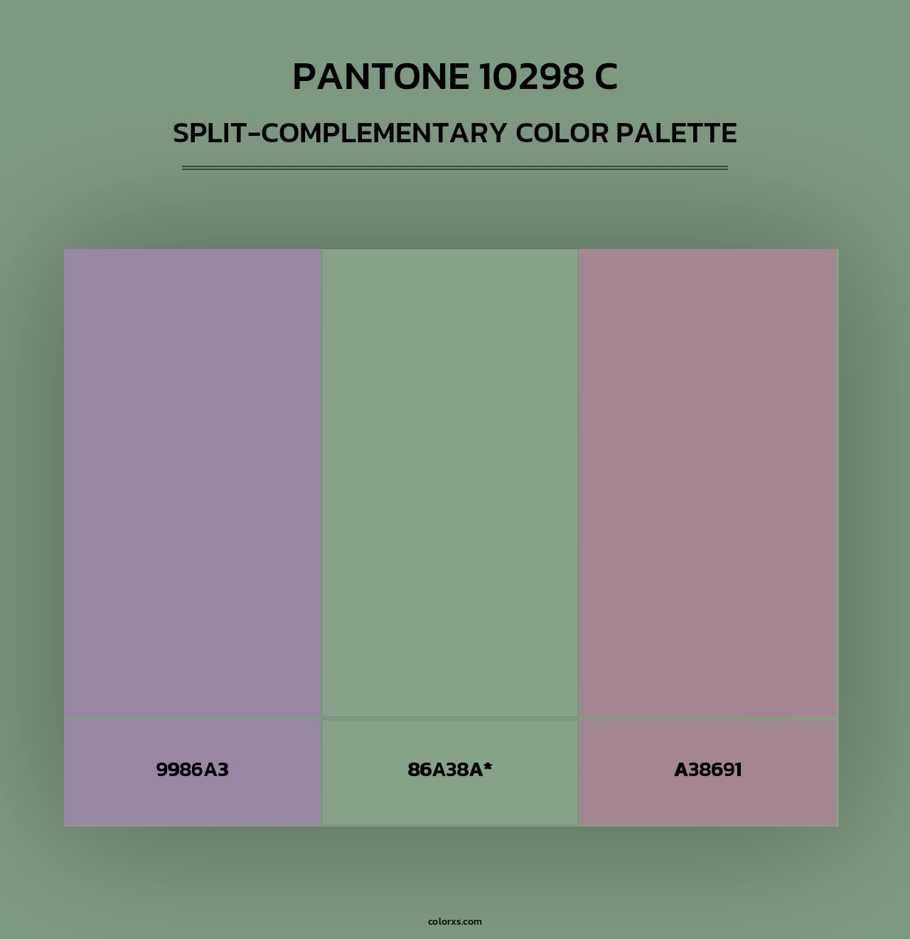 PANTONE 10298 C - Split-Complementary Color Palette