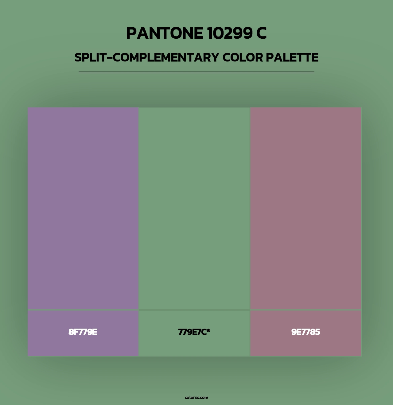 PANTONE 10299 C - Split-Complementary Color Palette