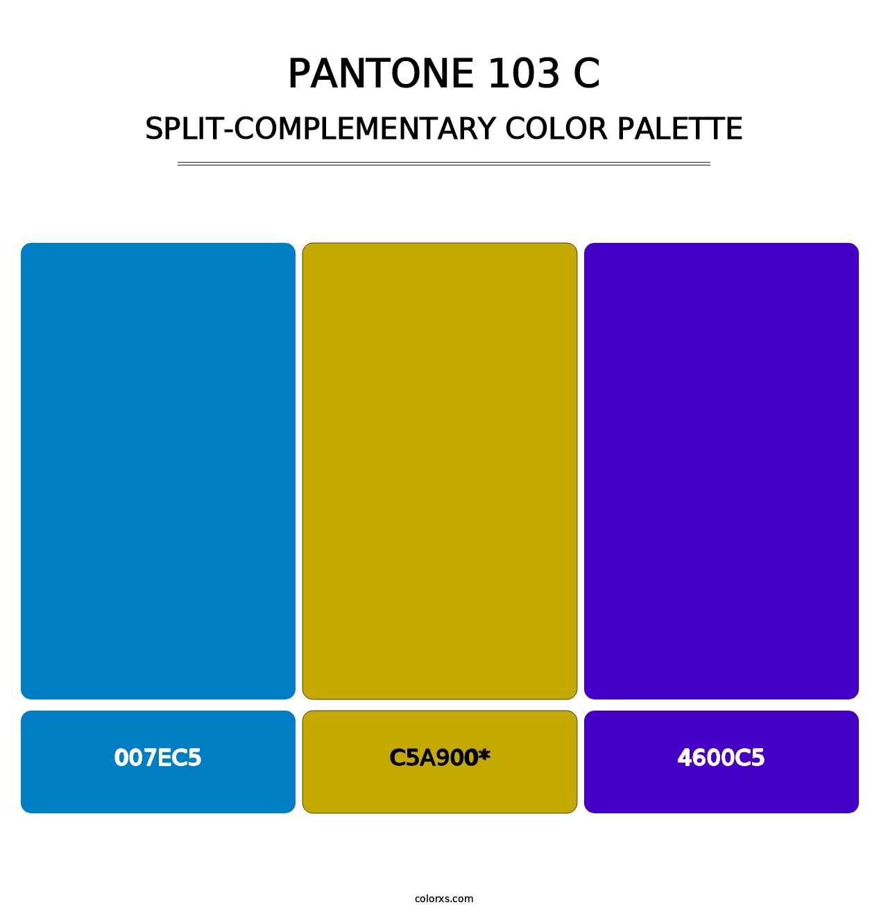 PANTONE 103 C - Split-Complementary Color Palette