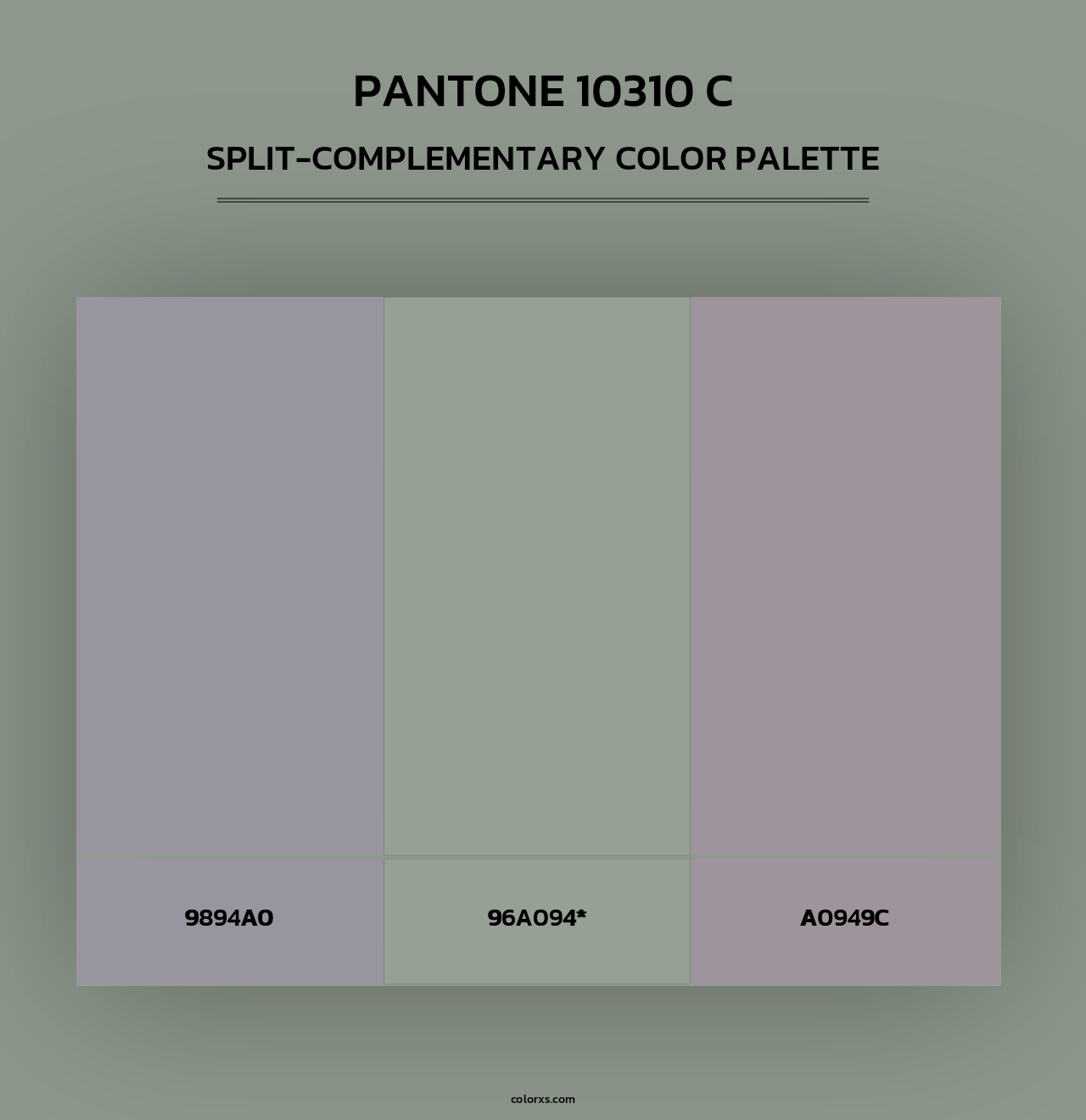 PANTONE 10310 C - Split-Complementary Color Palette