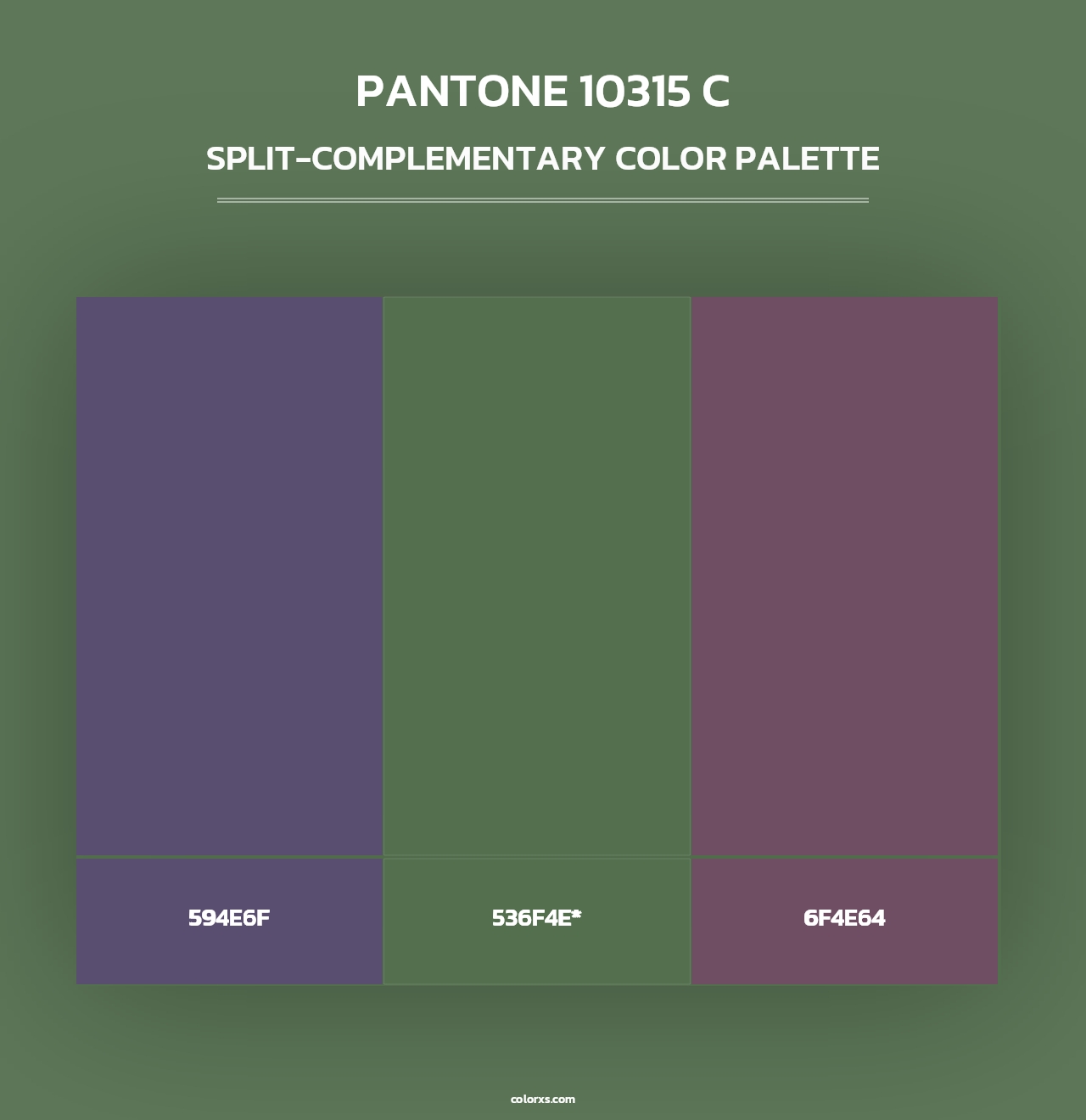 PANTONE 10315 C - Split-Complementary Color Palette