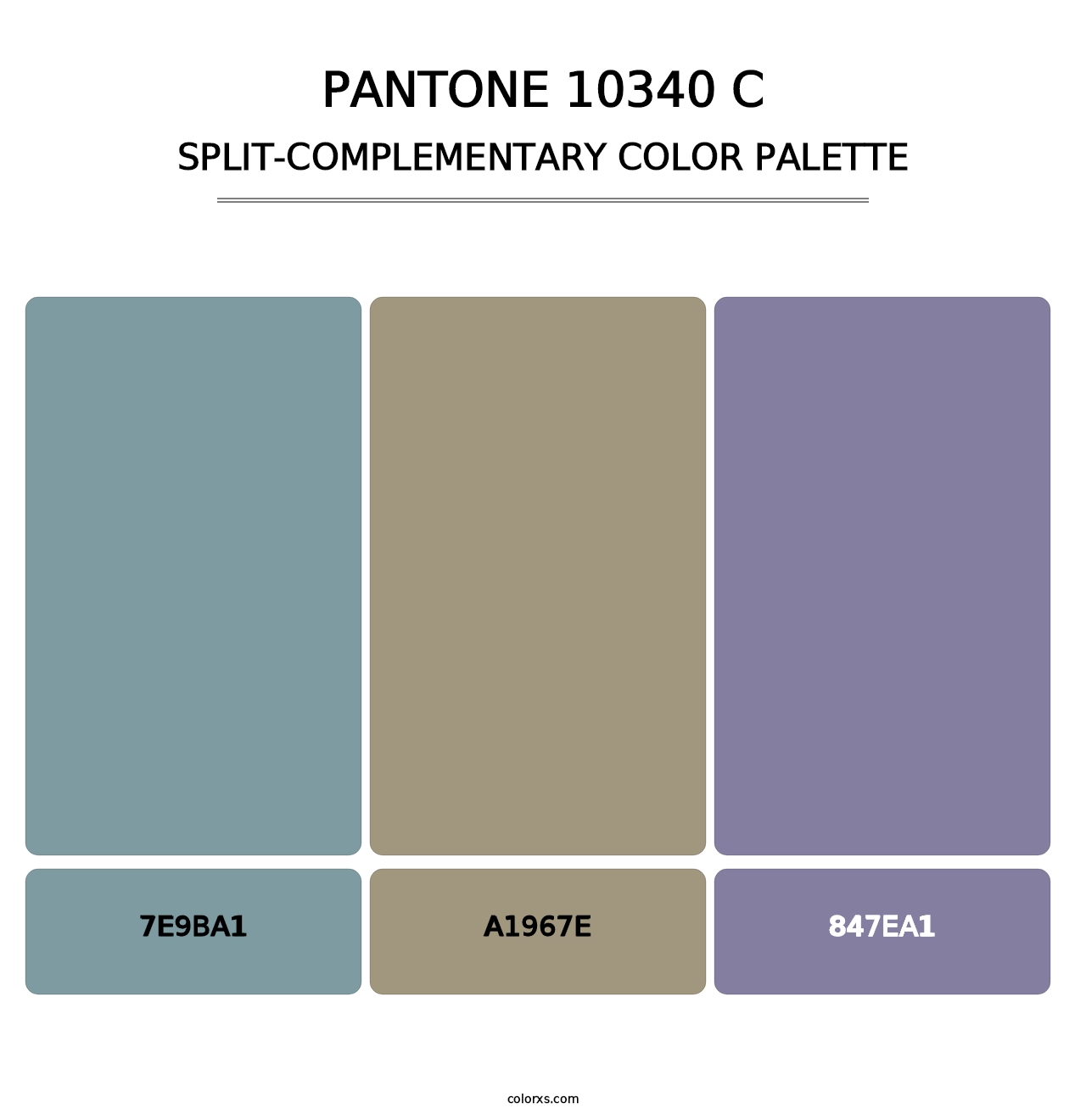 PANTONE 10340 C - Split-Complementary Color Palette