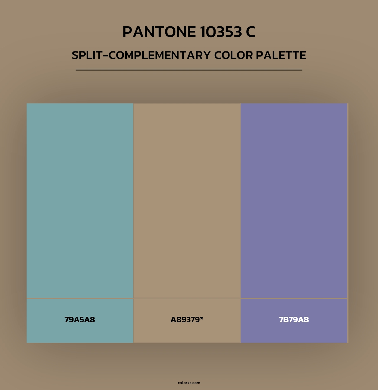 PANTONE 10353 C - Split-Complementary Color Palette