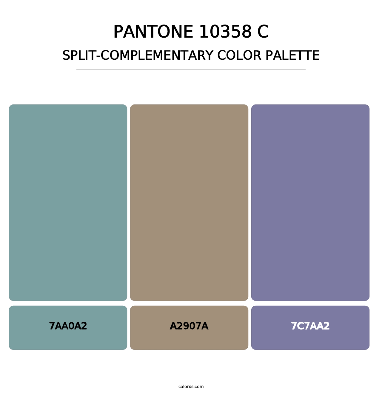 PANTONE 10358 C - Split-Complementary Color Palette