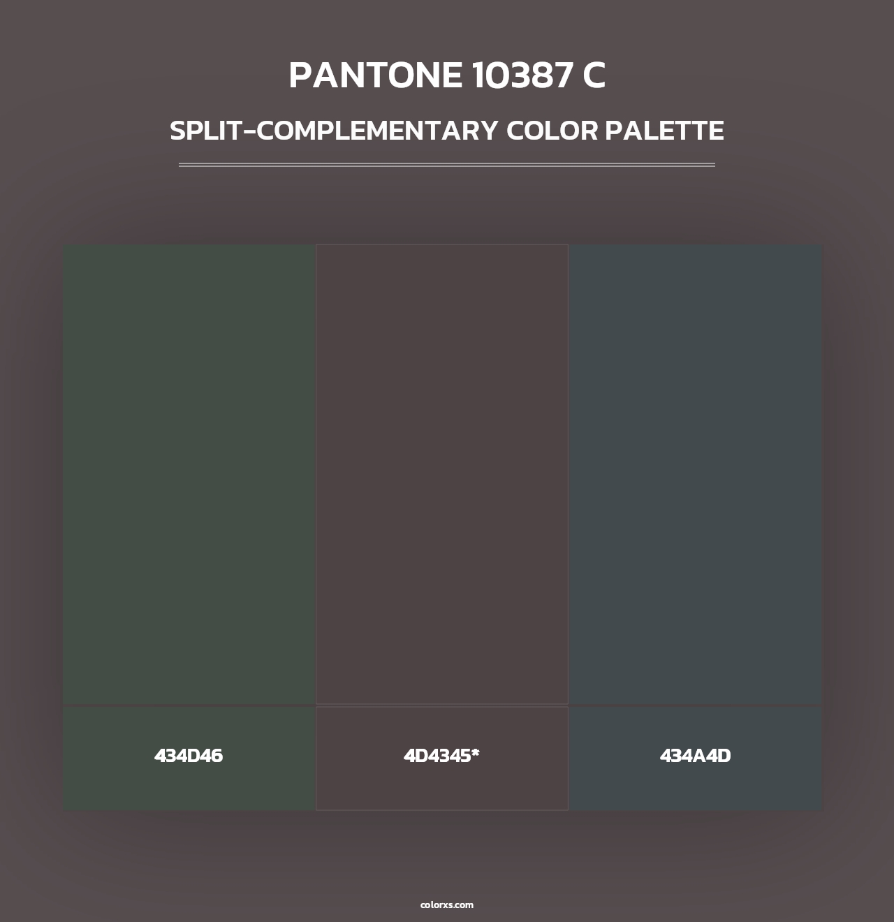 PANTONE 10387 C - Split-Complementary Color Palette