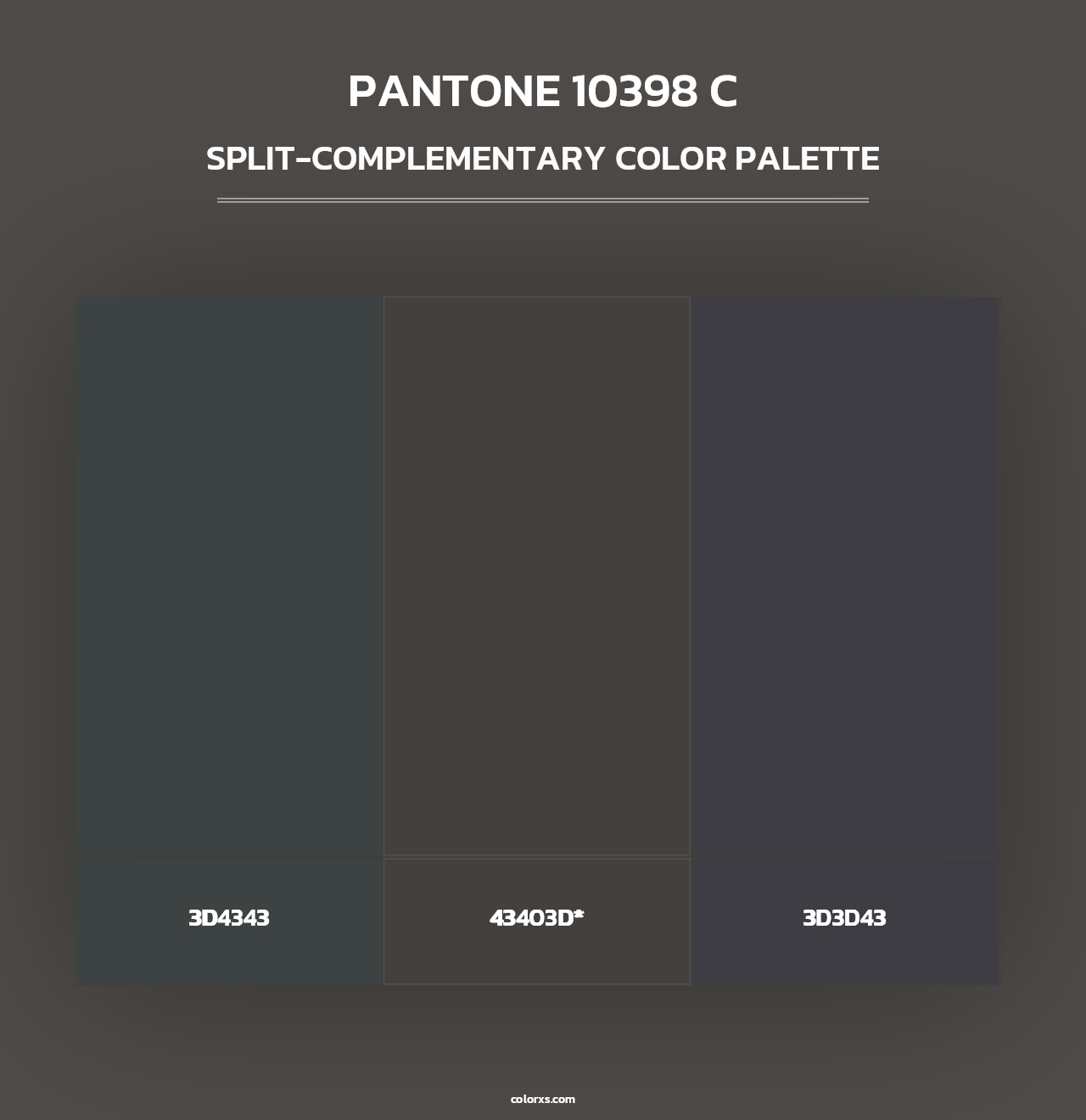 PANTONE 10398 C - Split-Complementary Color Palette
