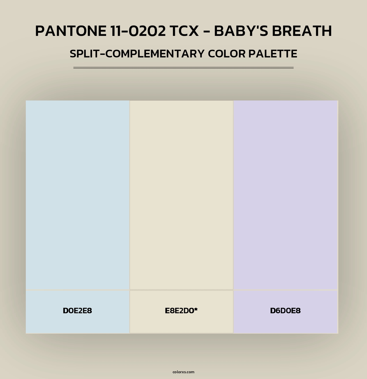 PANTONE 11-0202 TCX - Baby's Breath - Split-Complementary Color Palette