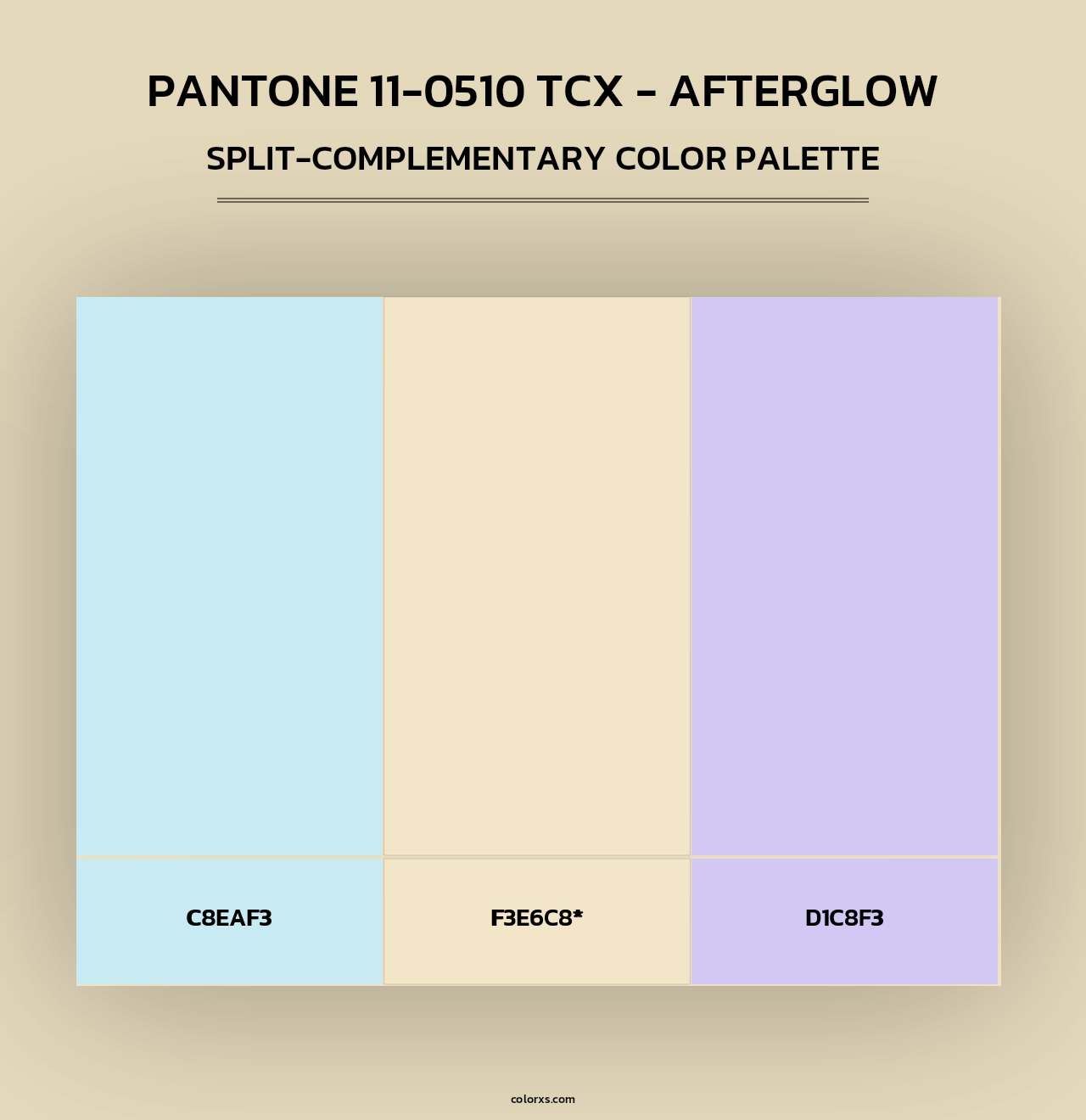 PANTONE 11-0510 TCX - Afterglow - Split-Complementary Color Palette