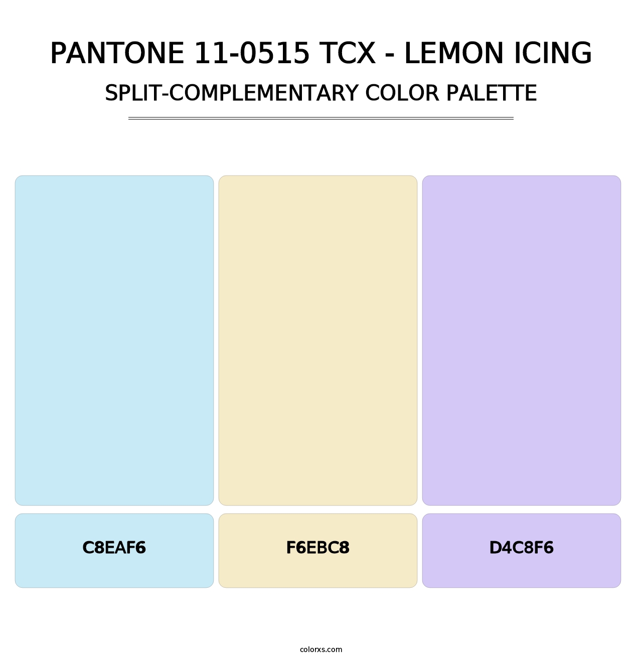 PANTONE 11-0515 TCX - Lemon Icing - Split-Complementary Color Palette